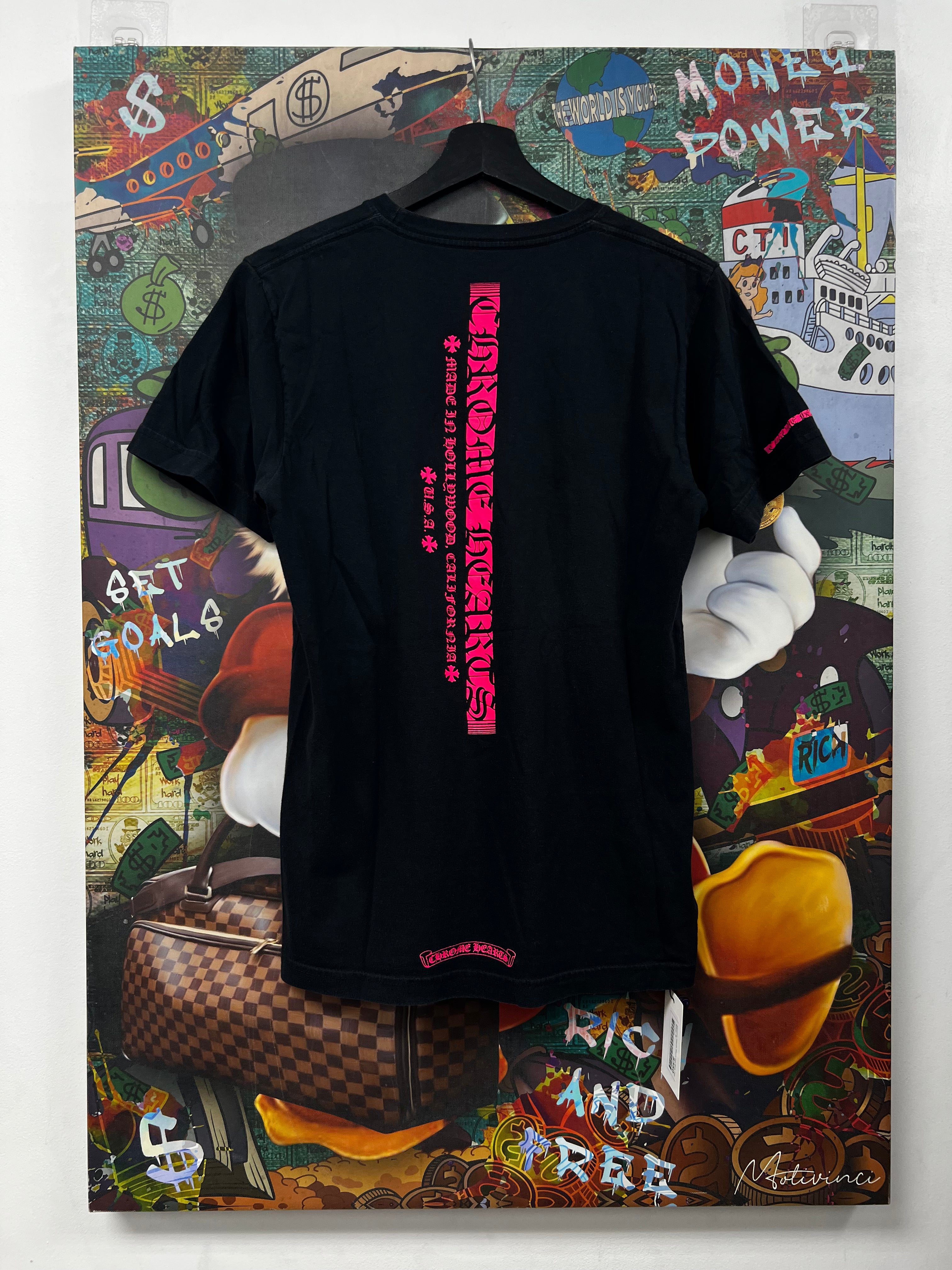Chrome Hearts Black Hot Pink Tee