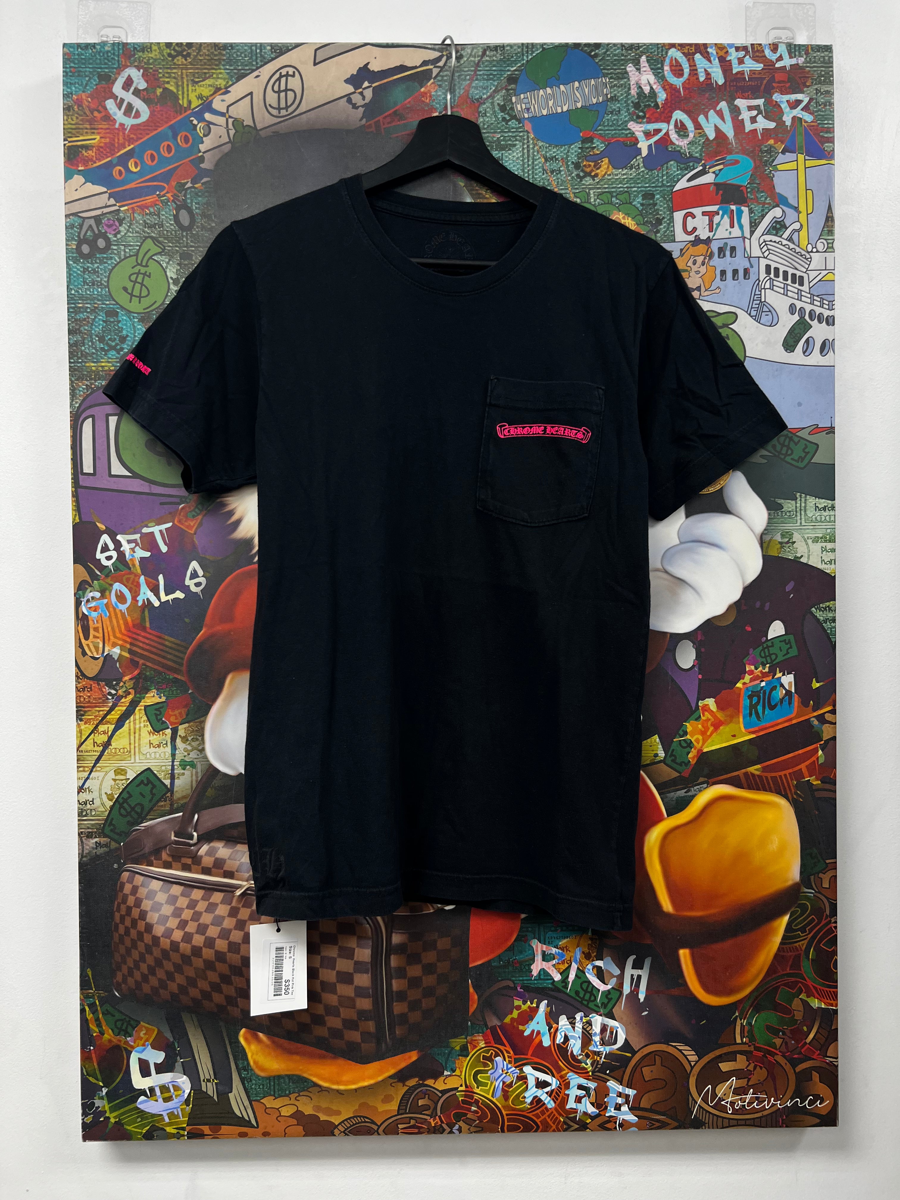 Chrome Hearts Black Hot Pink Tee