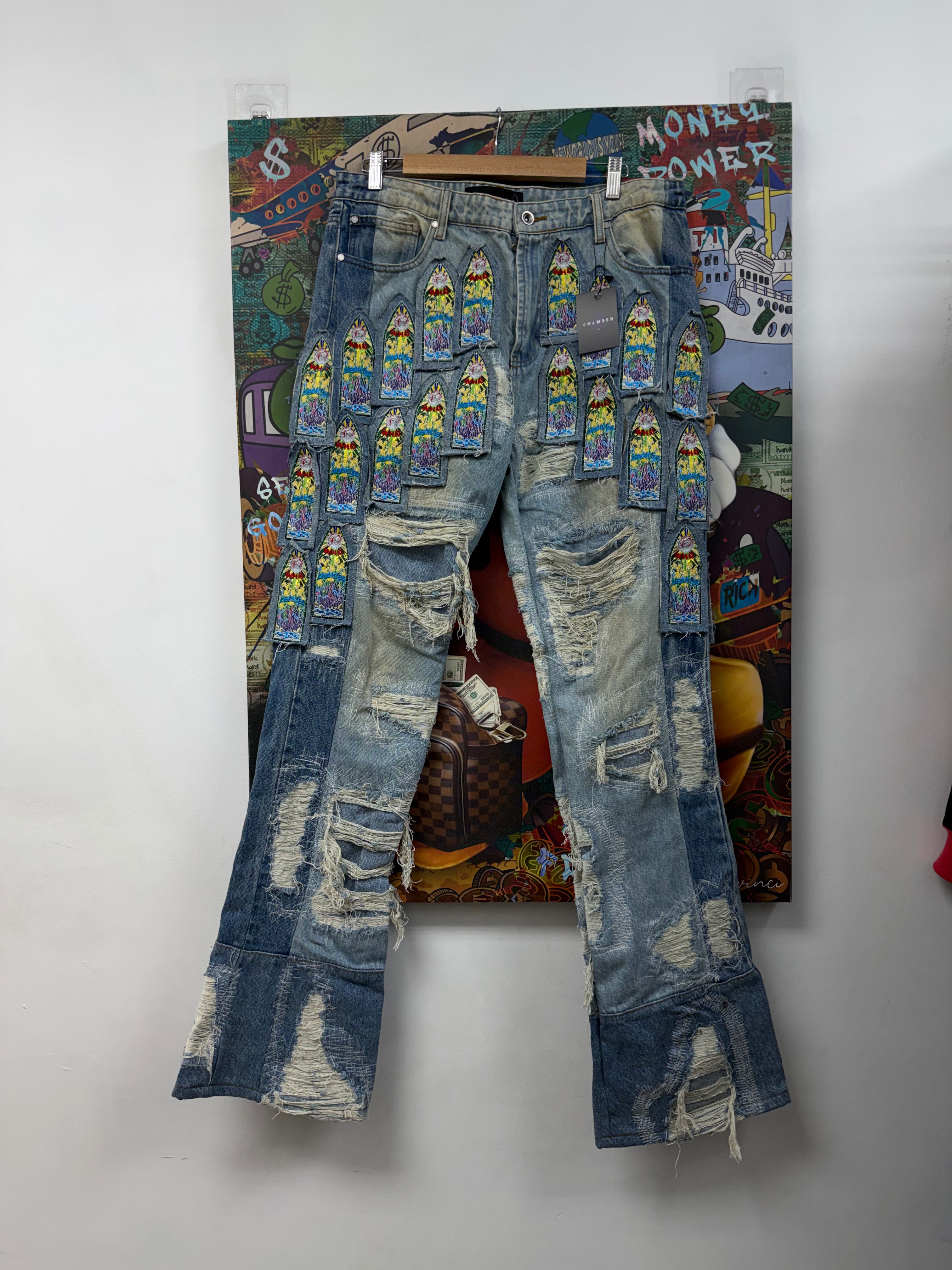 Who Decides War Coliseum Fusion Patch Denim Jeans