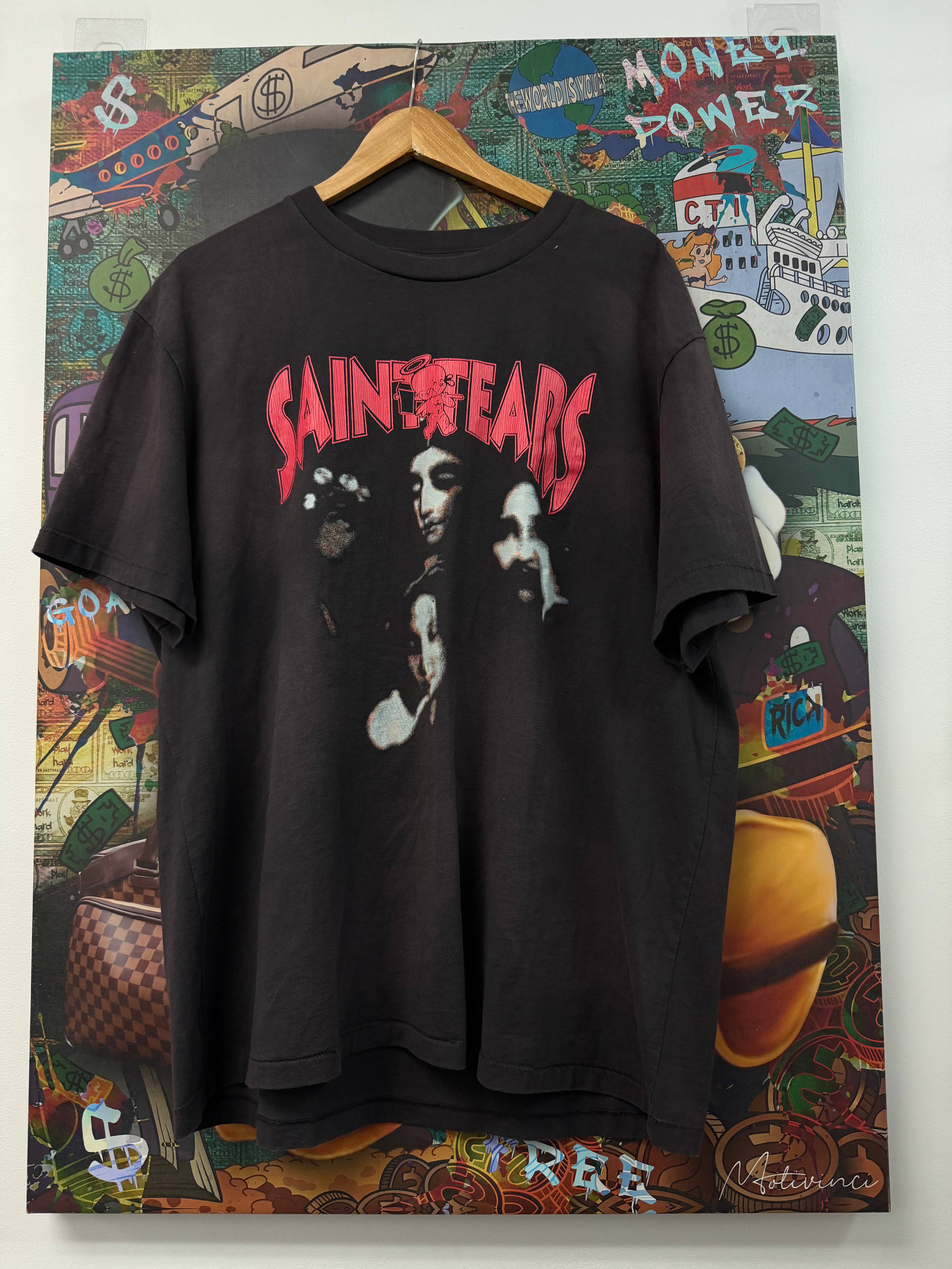 Saint Michael Denim Tears Cherub Tee