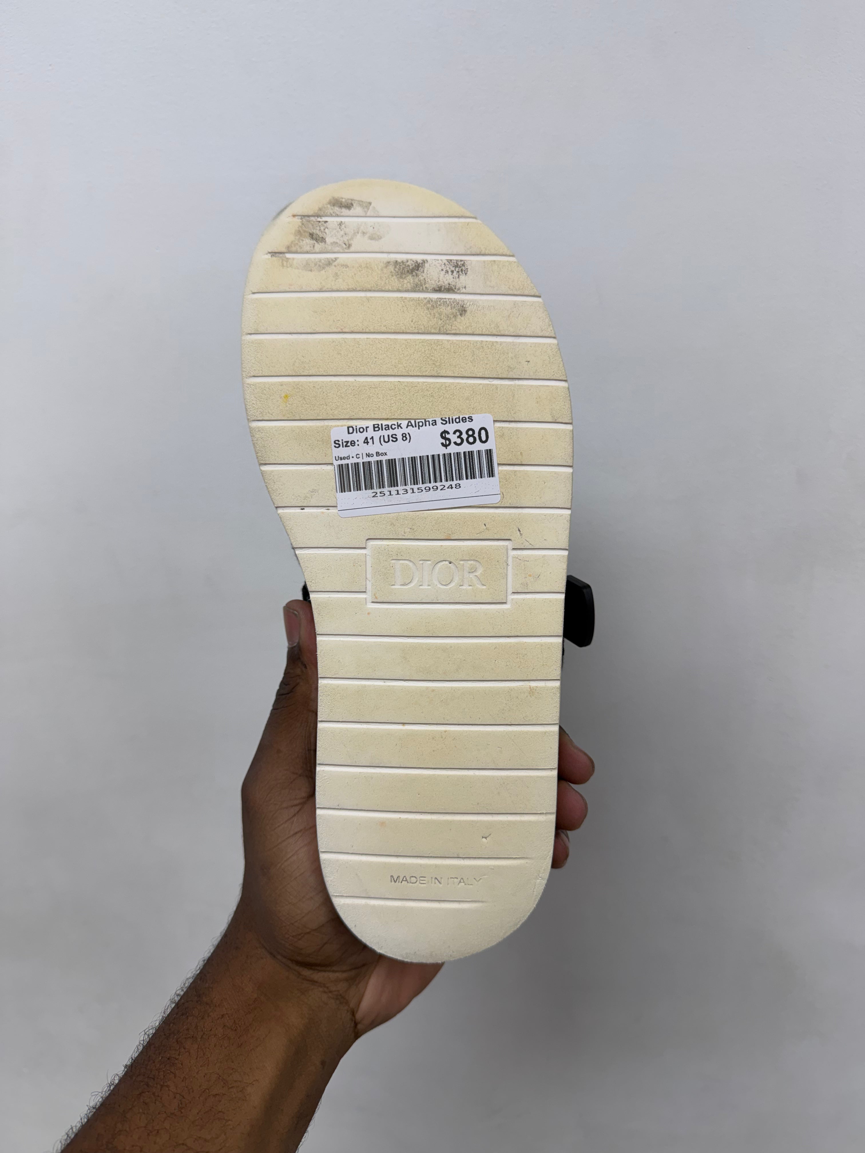 Dior Black Alpha Slides