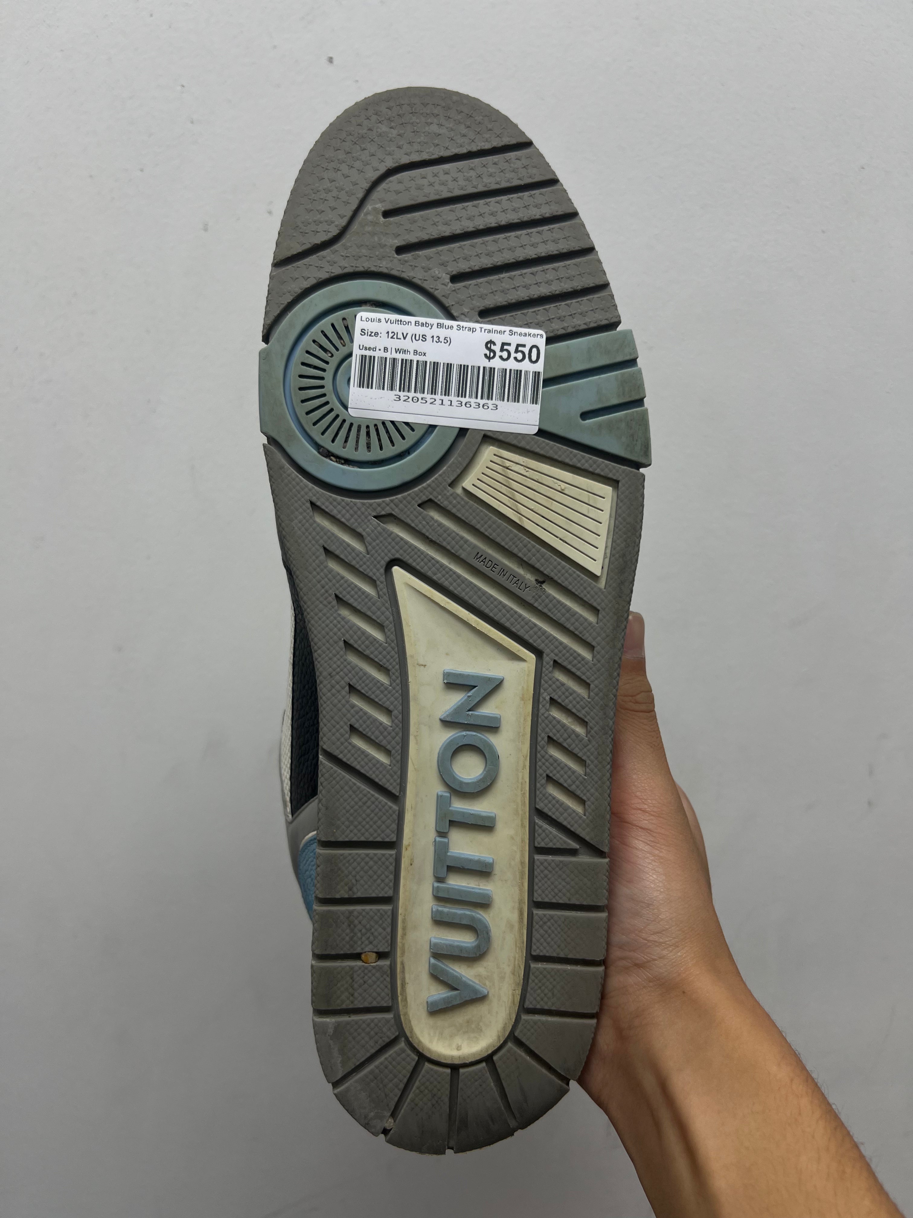 Louis Vuitton Baby Blue Strap Trainer Sneakers