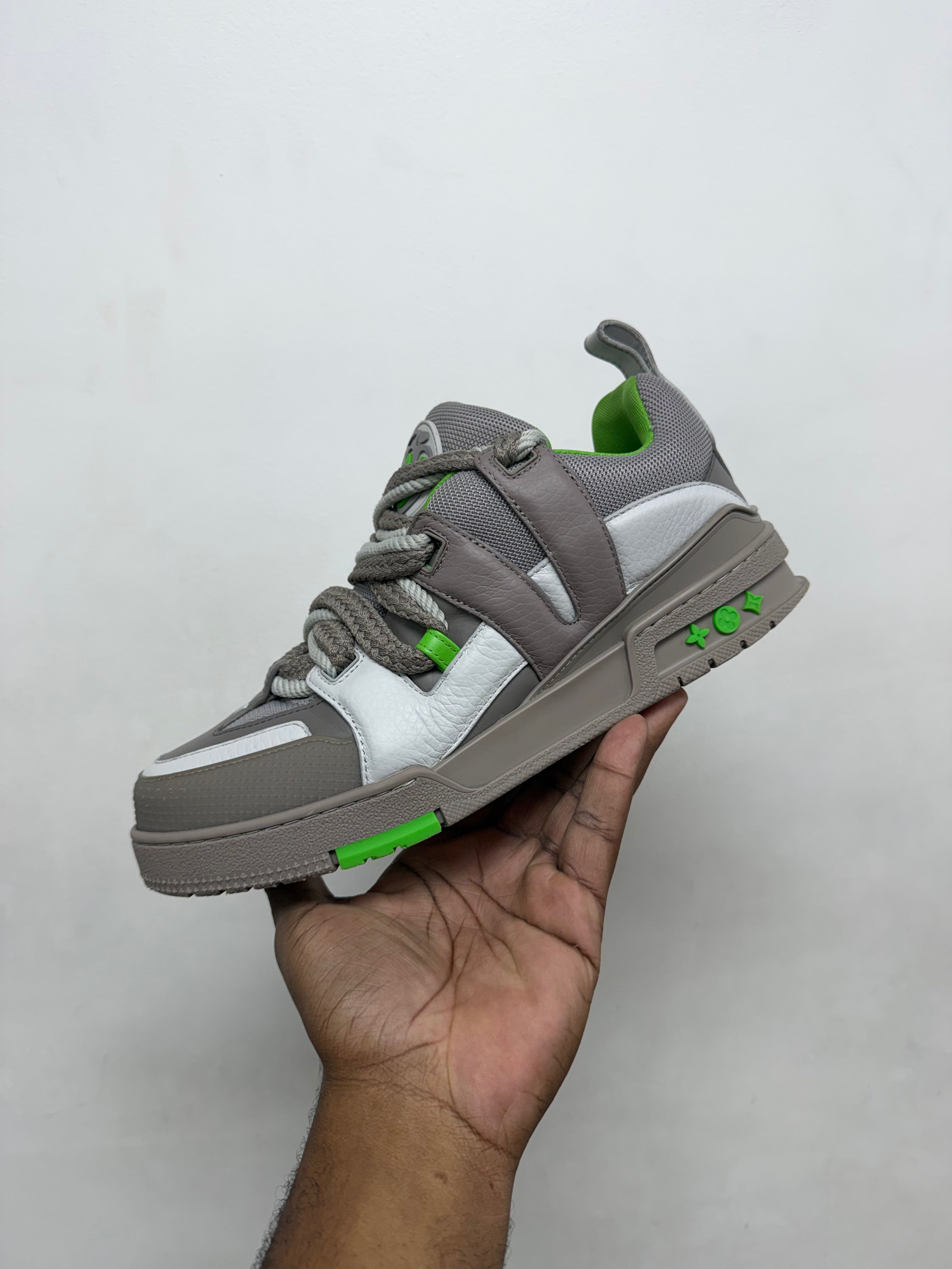 Louis Vuitton Grey Green Skate Sneakers