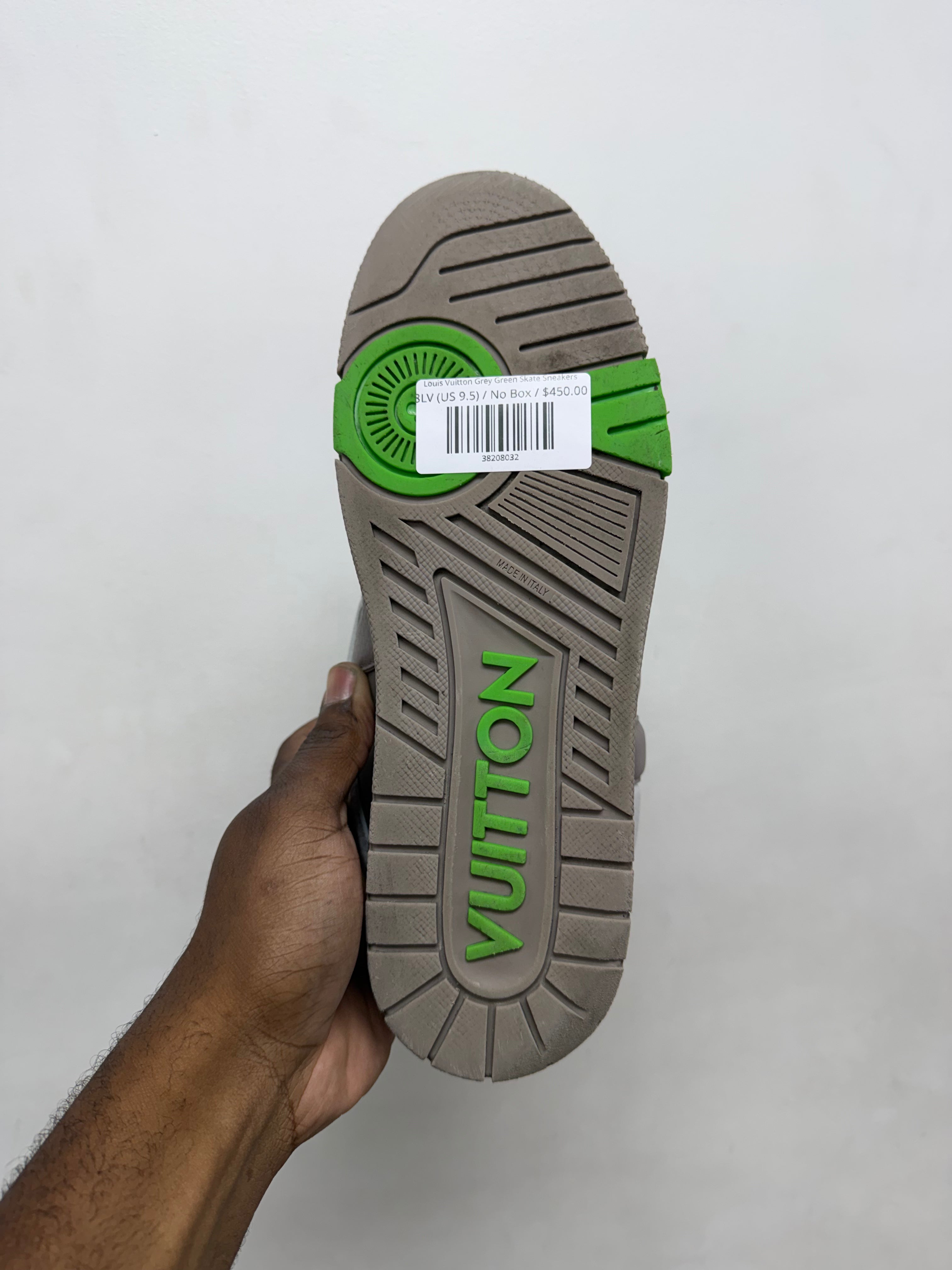 Louis Vuitton Grey Green Skate Sneakers