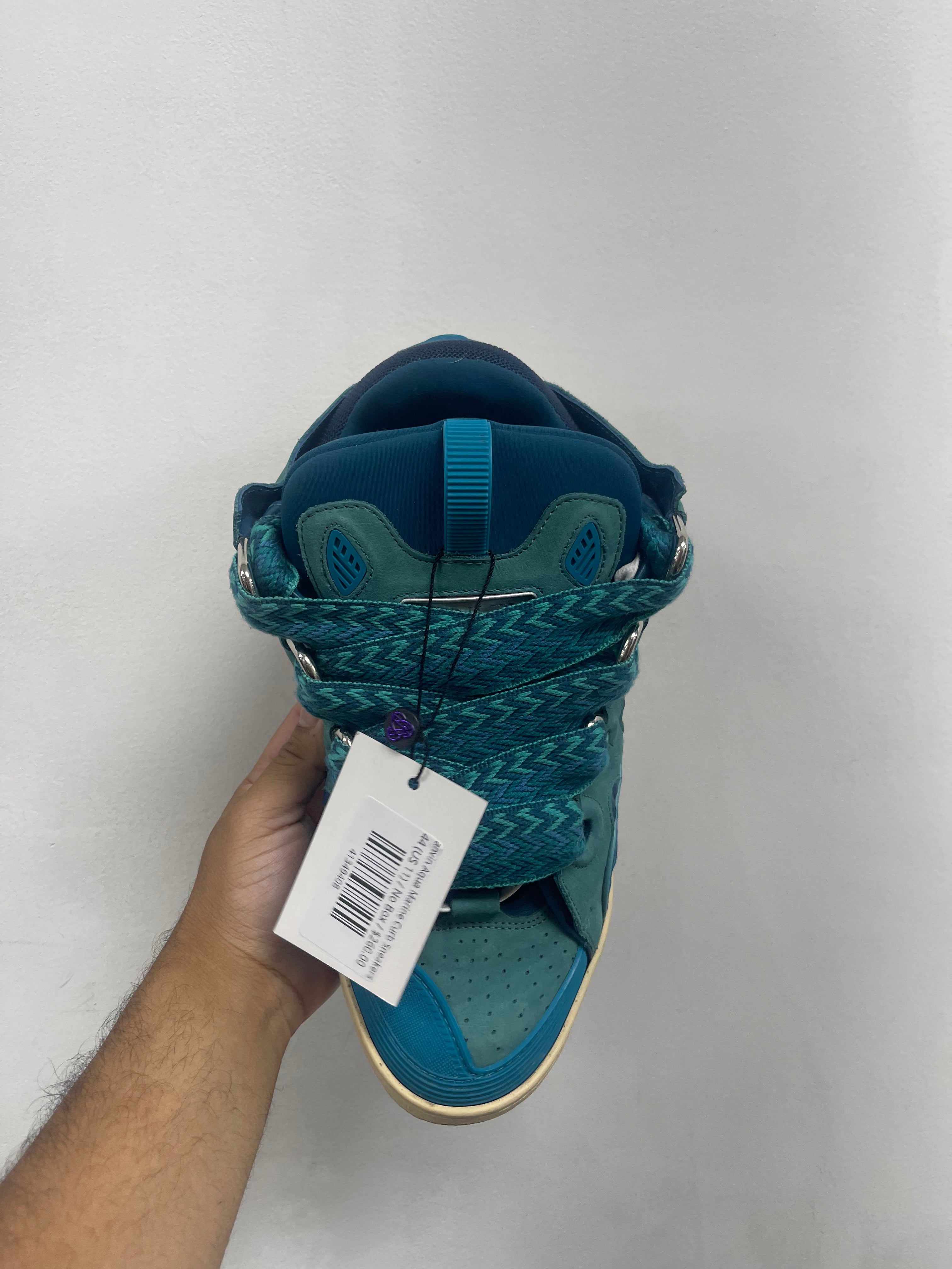 Lanvin Aqua Marine Curb Sneakers