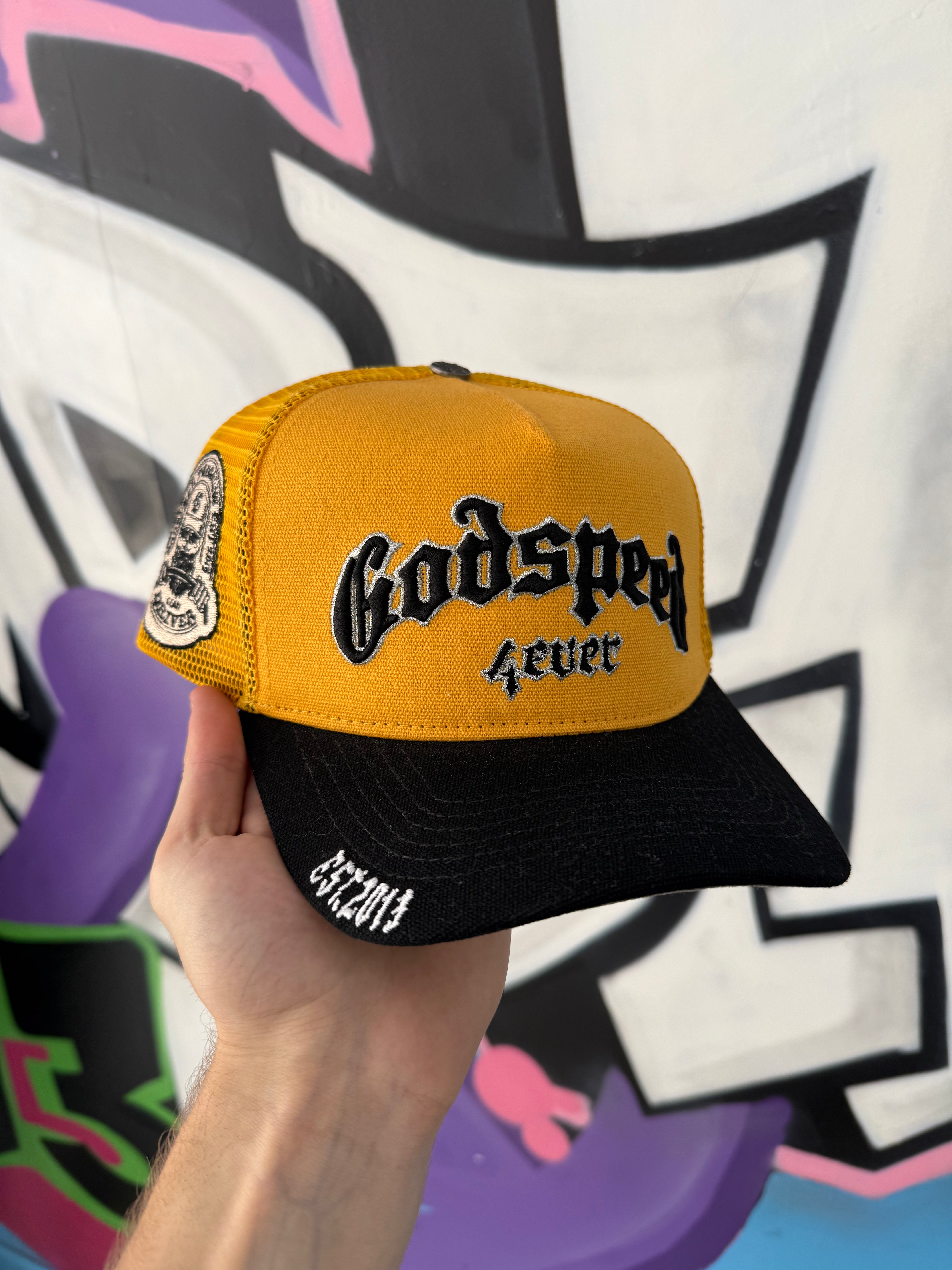 Godspeed Forever Trucker Hat Yellow/Black