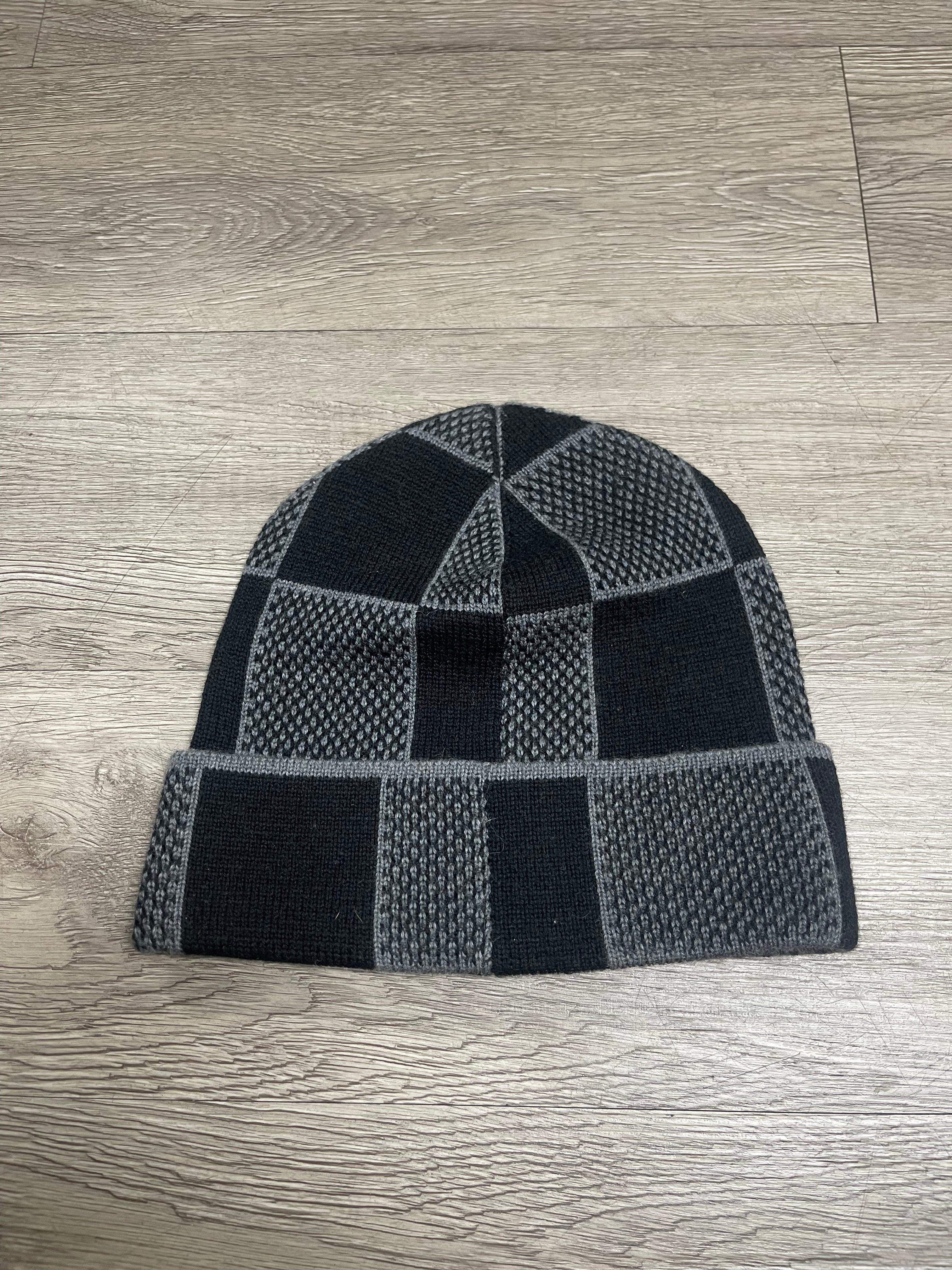 Louis Vuitton Black Damier Herritage Beanie