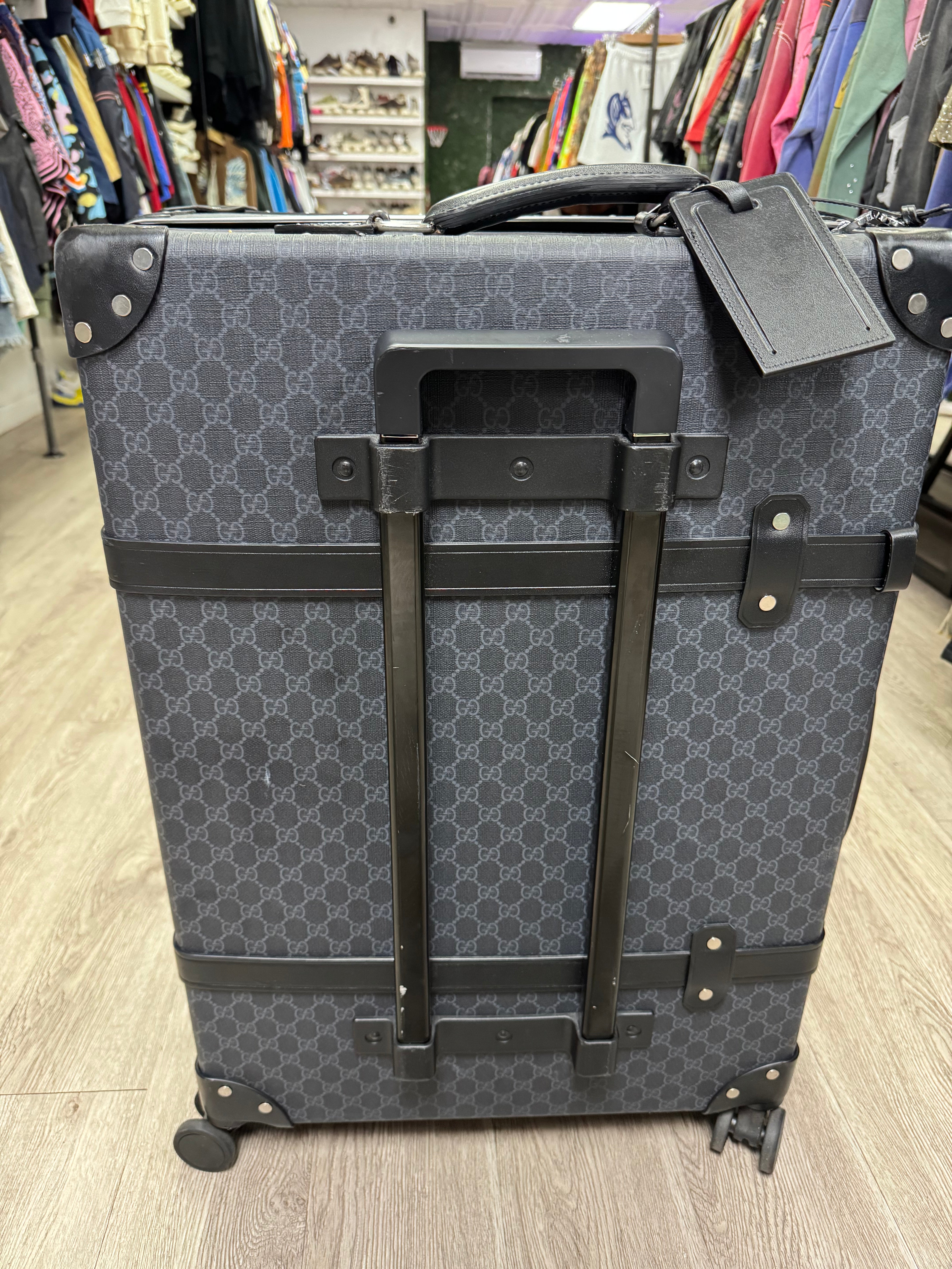 Gucci Black Studded Monogram Trunk