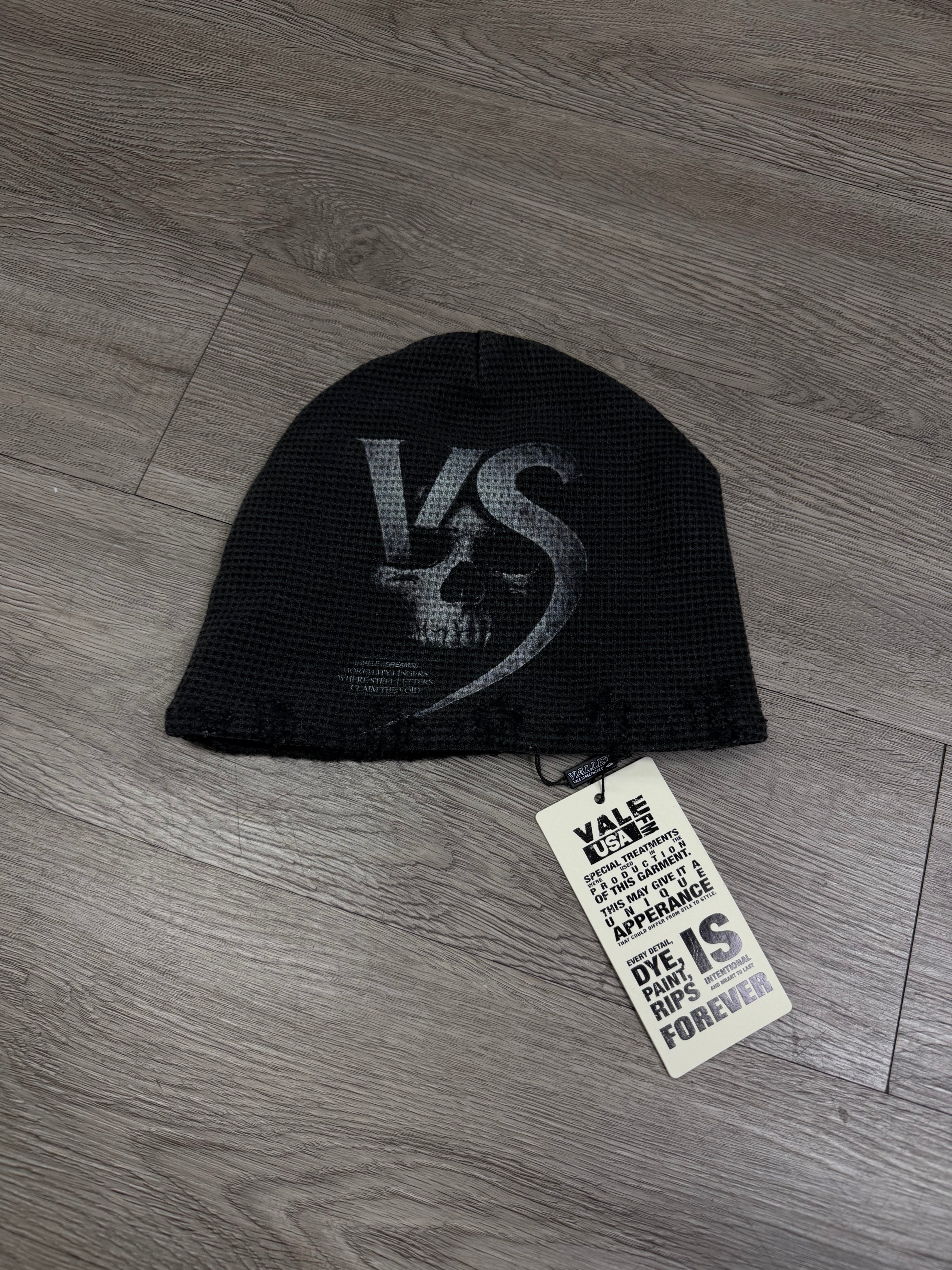 Vale Black Skull Thermal Beanie