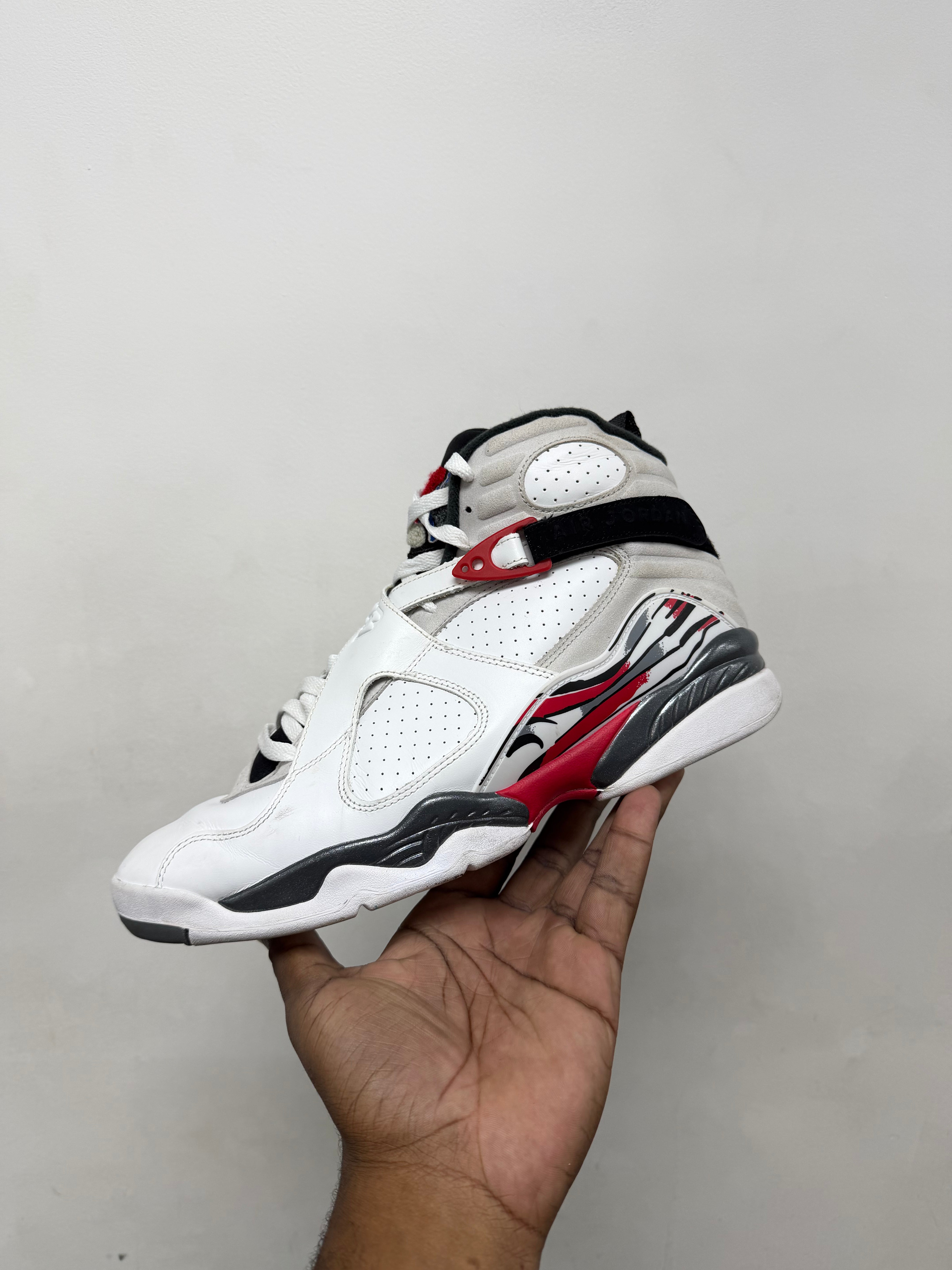Jordan 8 White True Red Sneakers