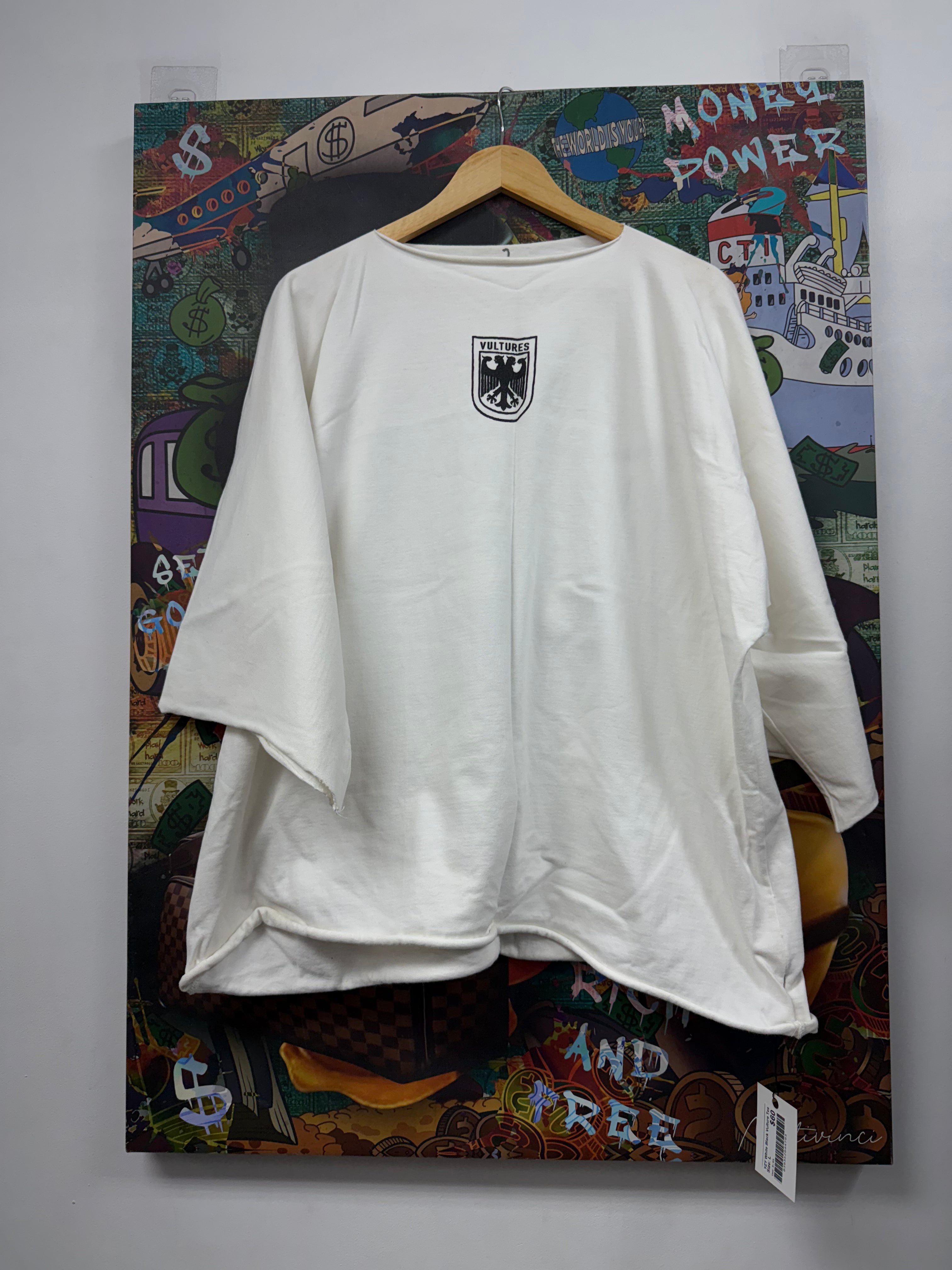 YZY White Black Vulture Tee