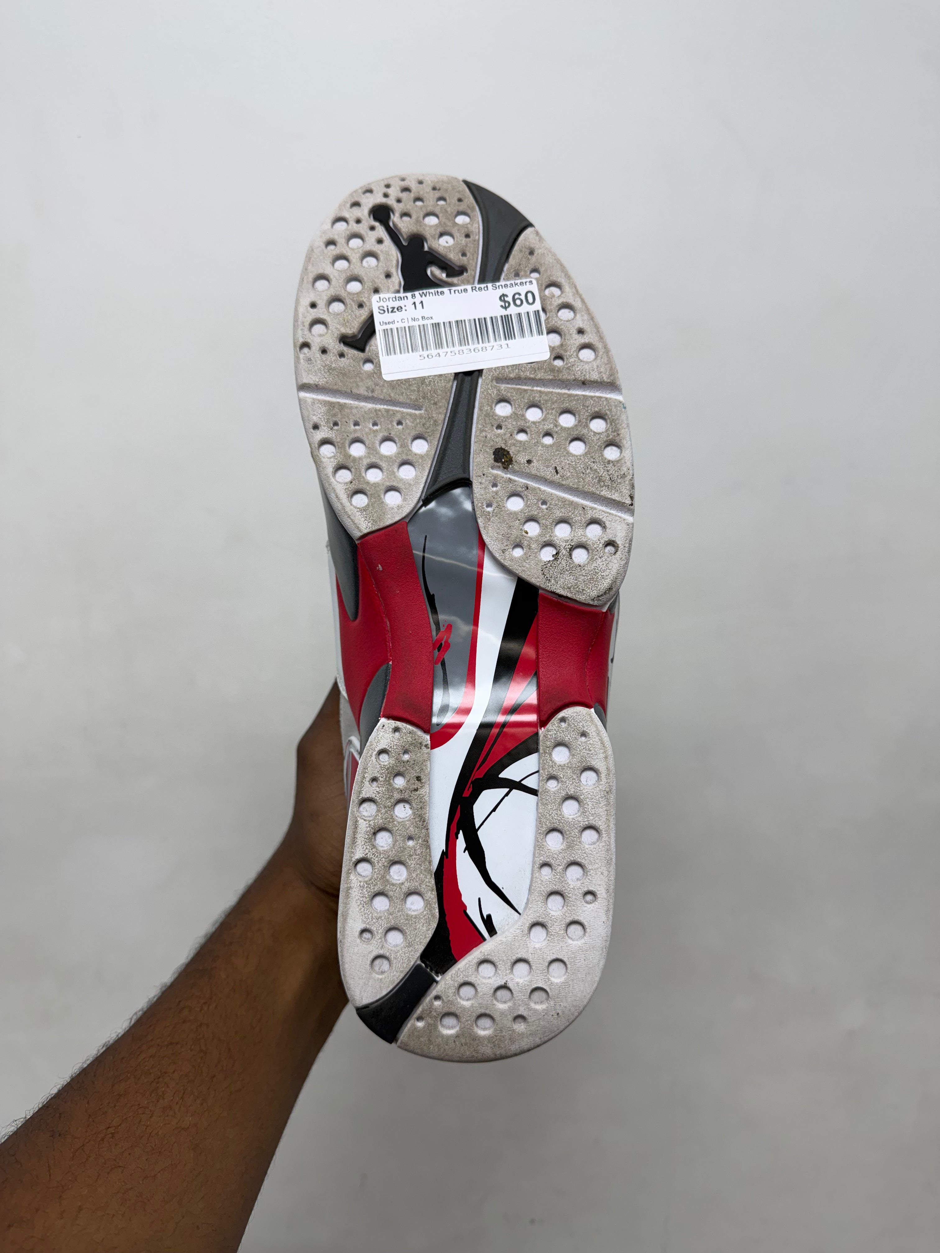 Jordan 8 White True Red Sneakers