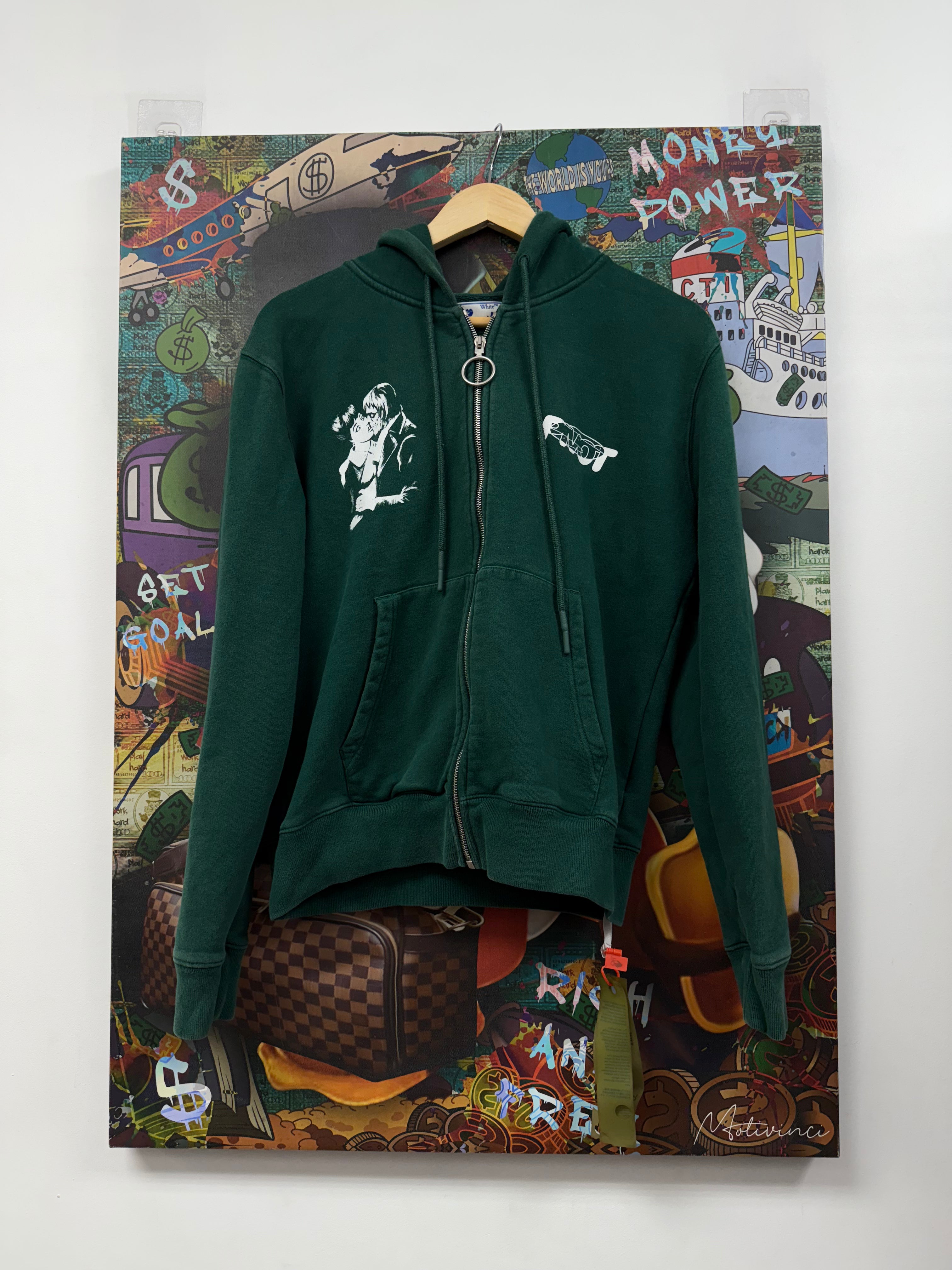 Off White Green White Frankenstein Zip Up