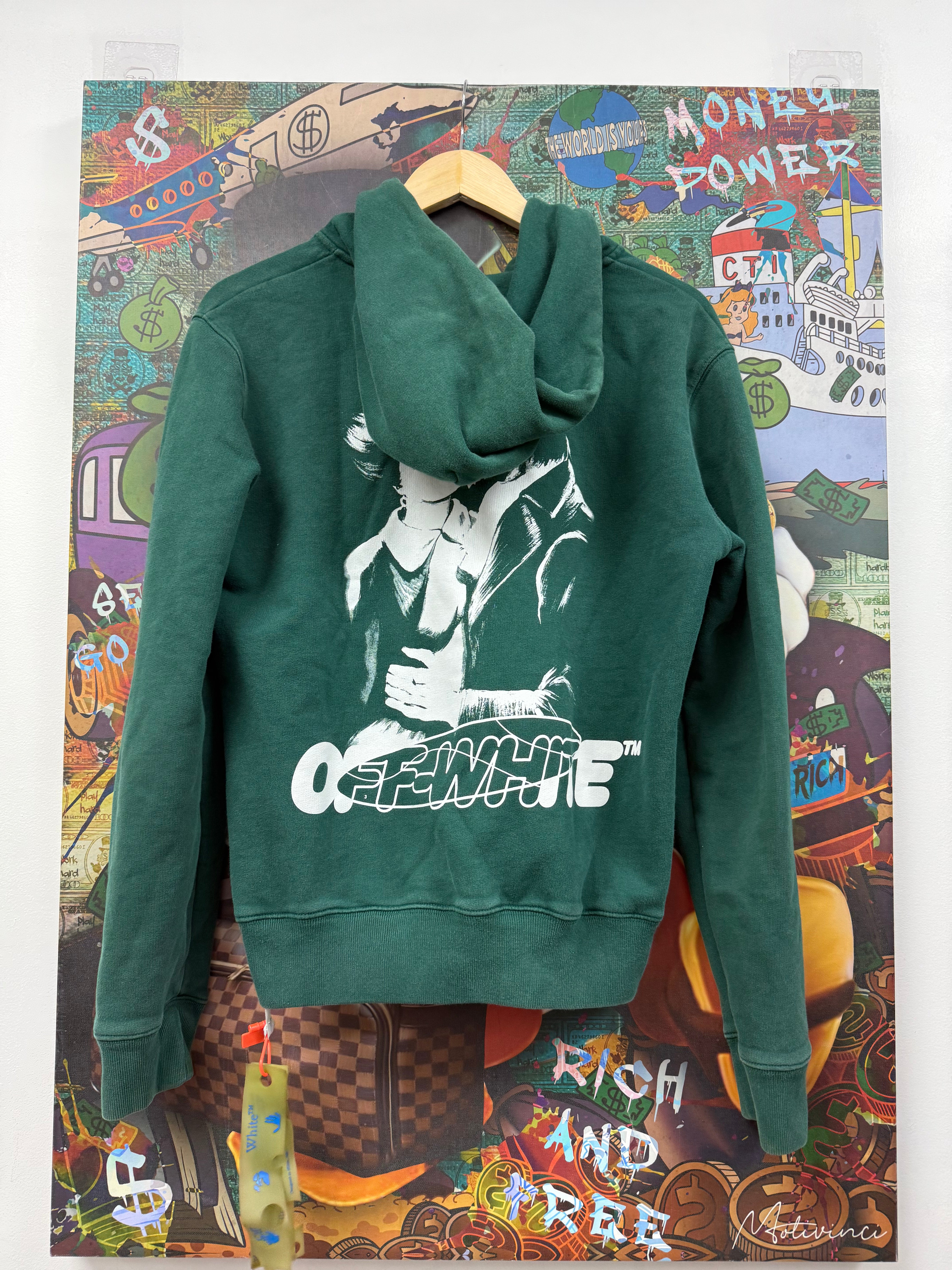 Off White Green White Frankenstein Zip Up