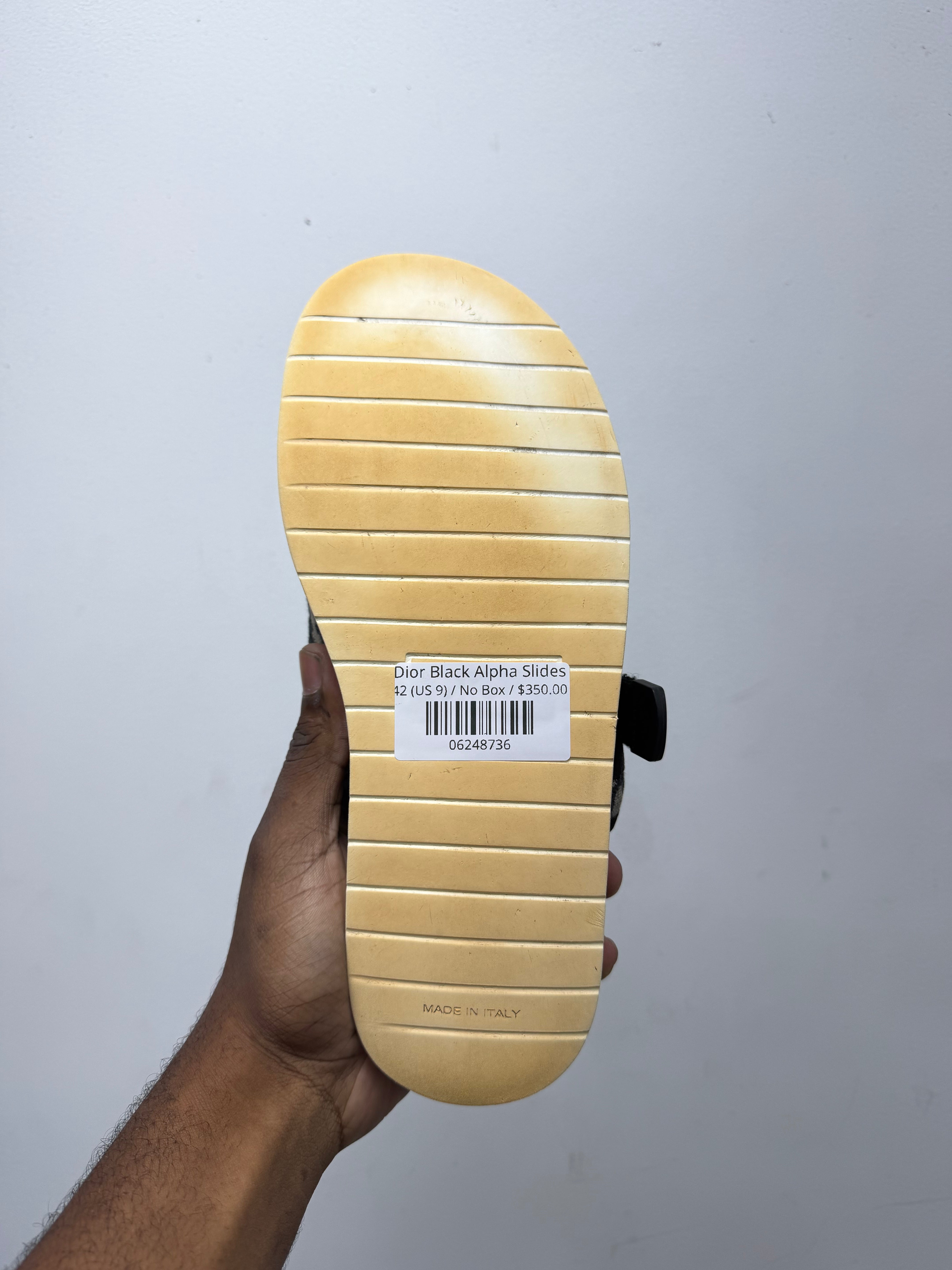 Dior Black Alpha Slides
