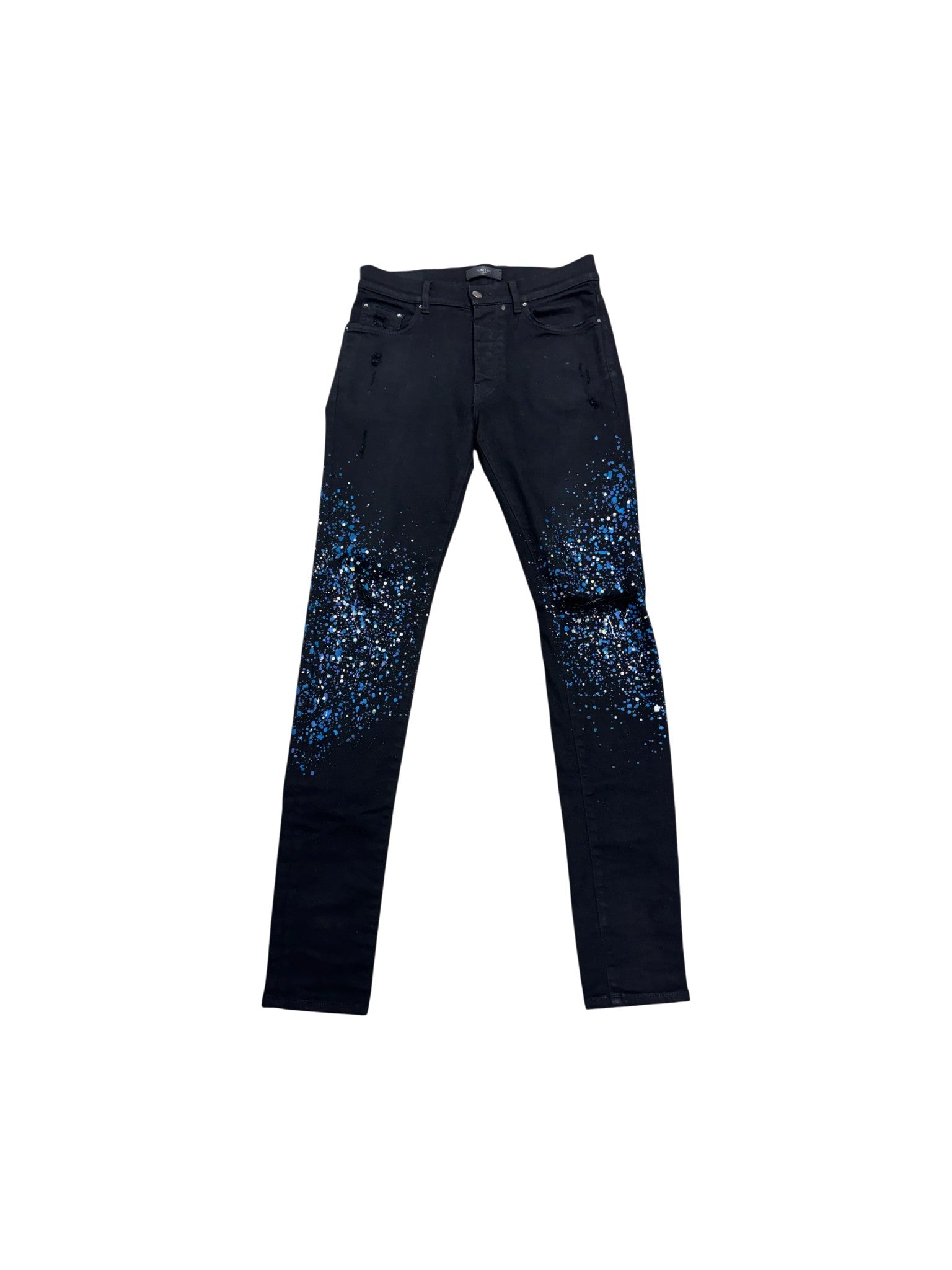 Amiri Crystal Splatter Black Jeans
