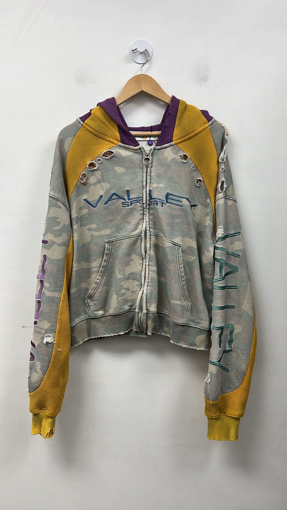 Vale Boiler Room Camo Zip Up Hoodie