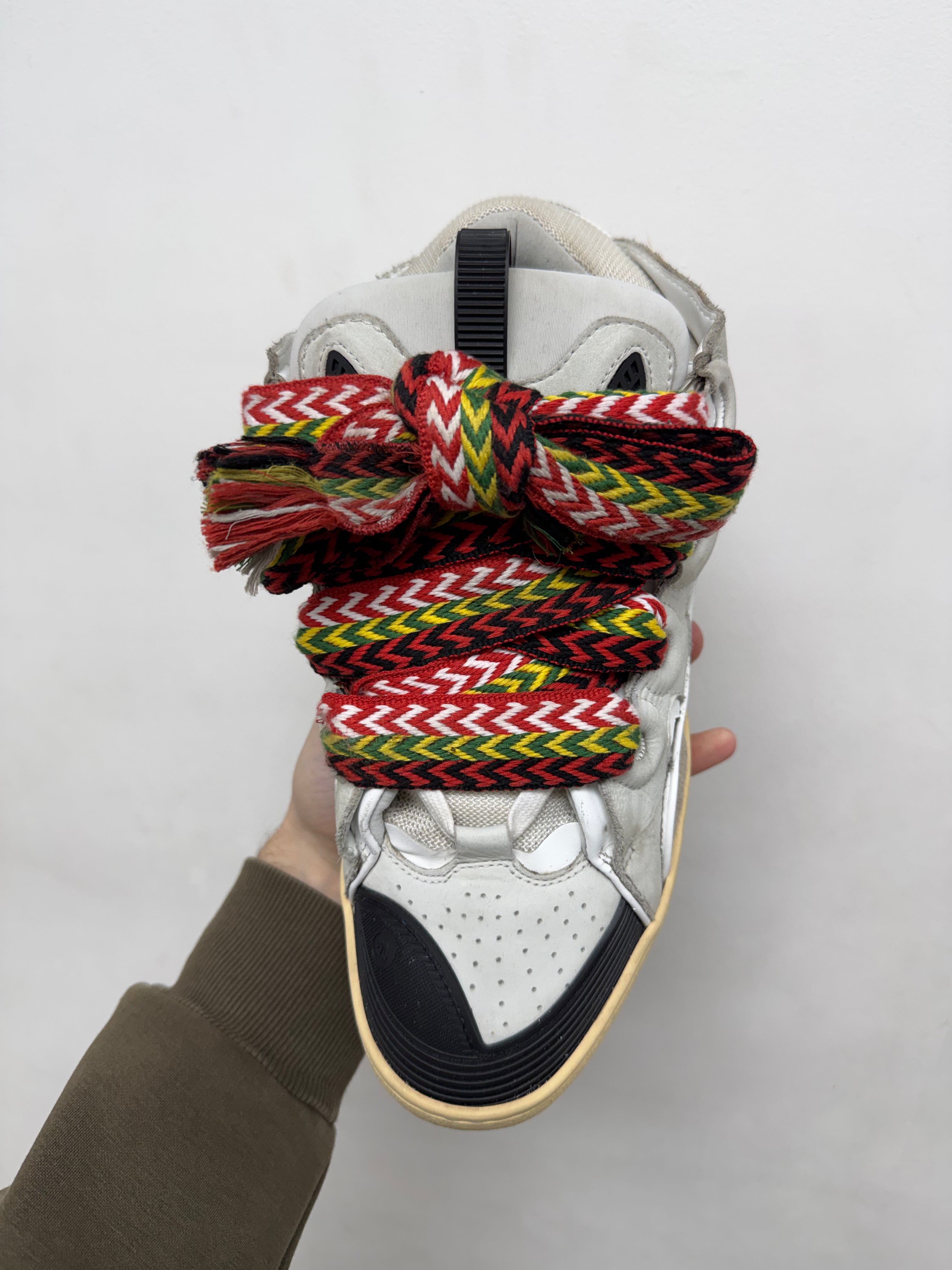 Lanvin Curb Cream Rasta Sneakers