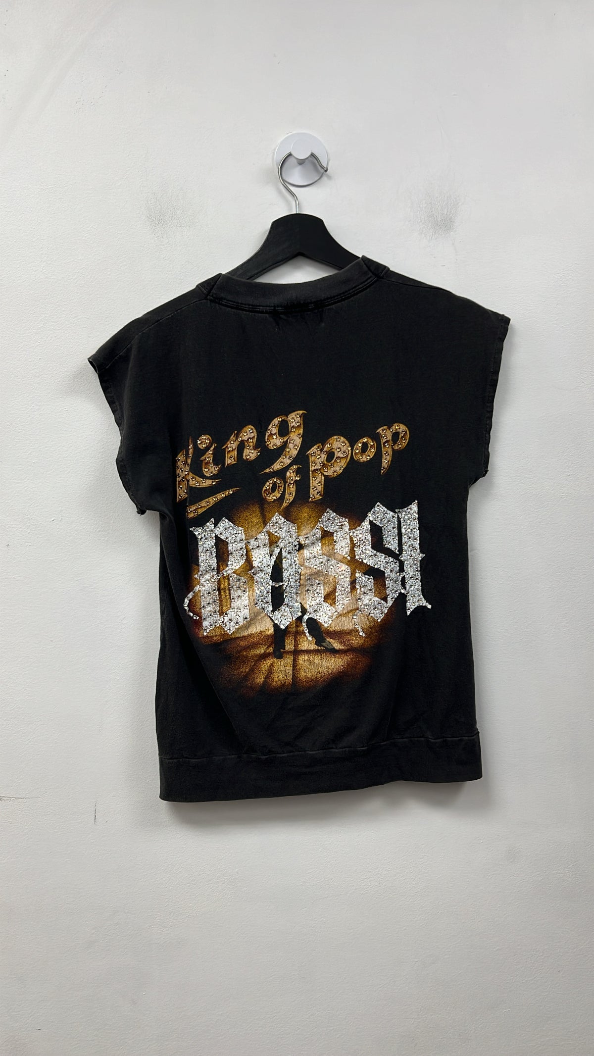 Bossi King Of Pop Sleeveless Rhinestone Tee