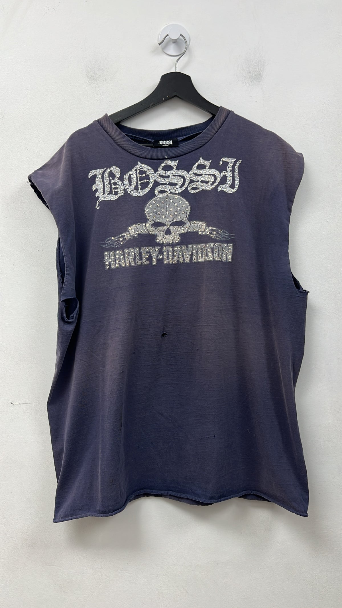 Bossi Blue Harley Davidson Sleeveless Tee