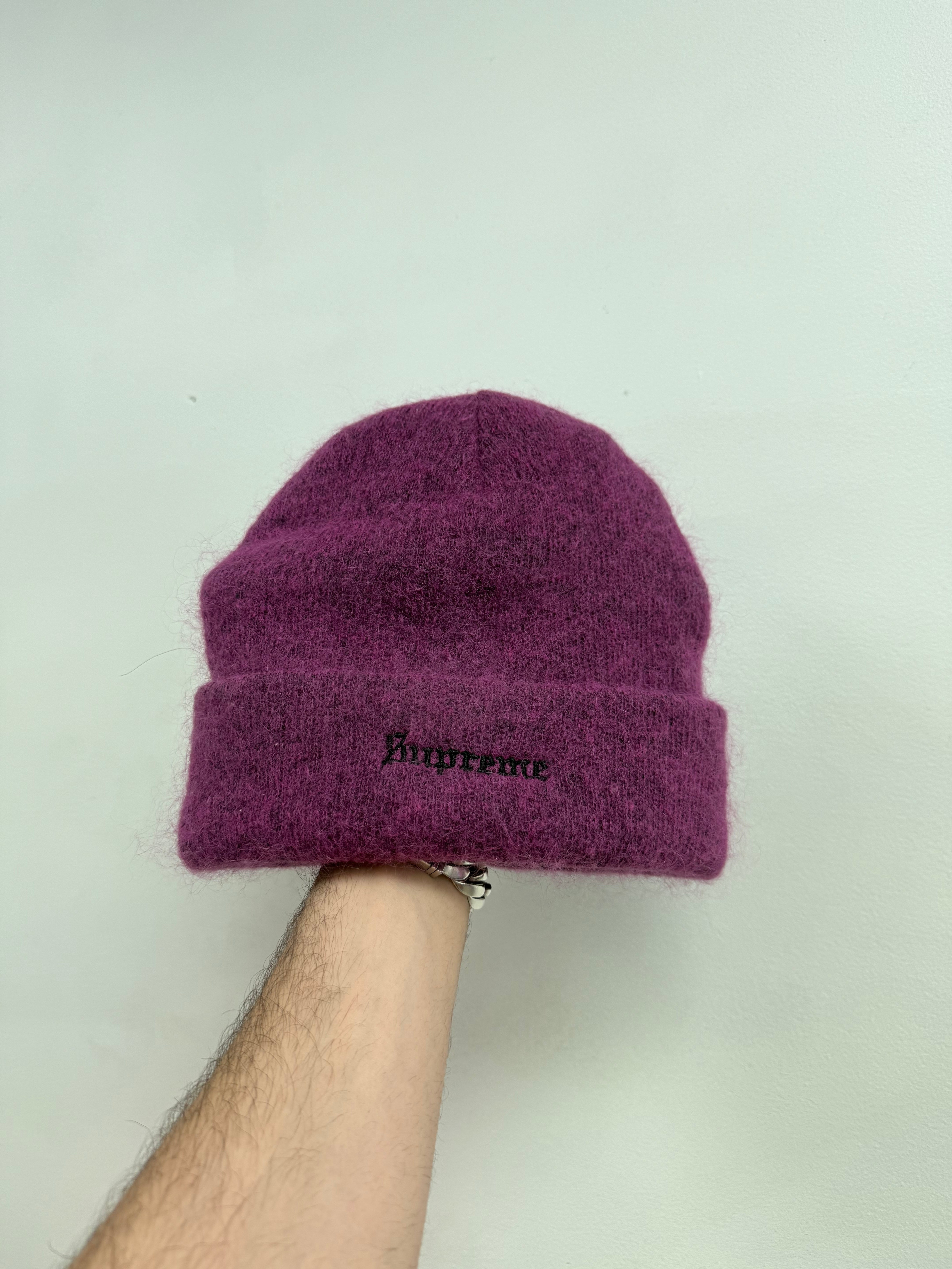 Supreme Purple Mohair Beanie