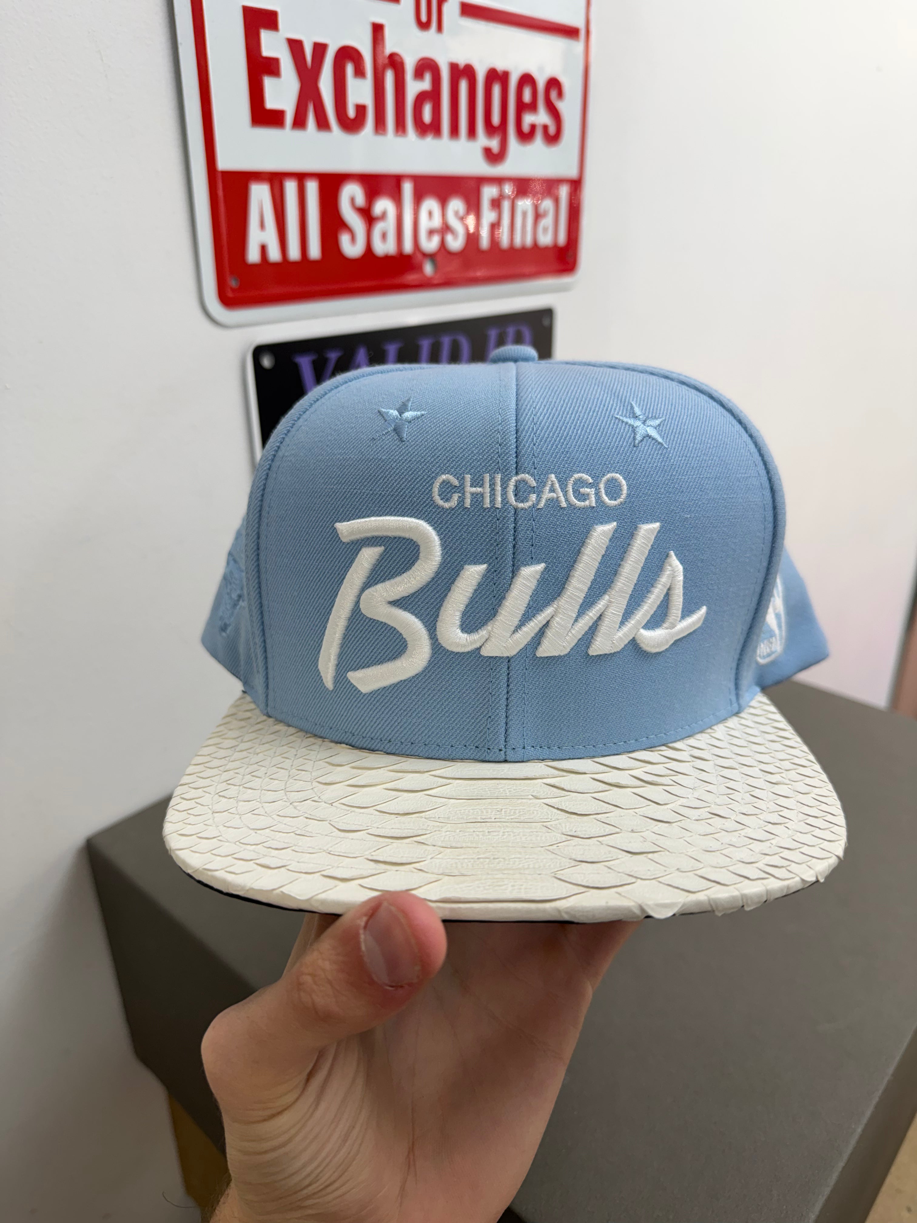 Just Don C Baby Blue White Bulls Hat