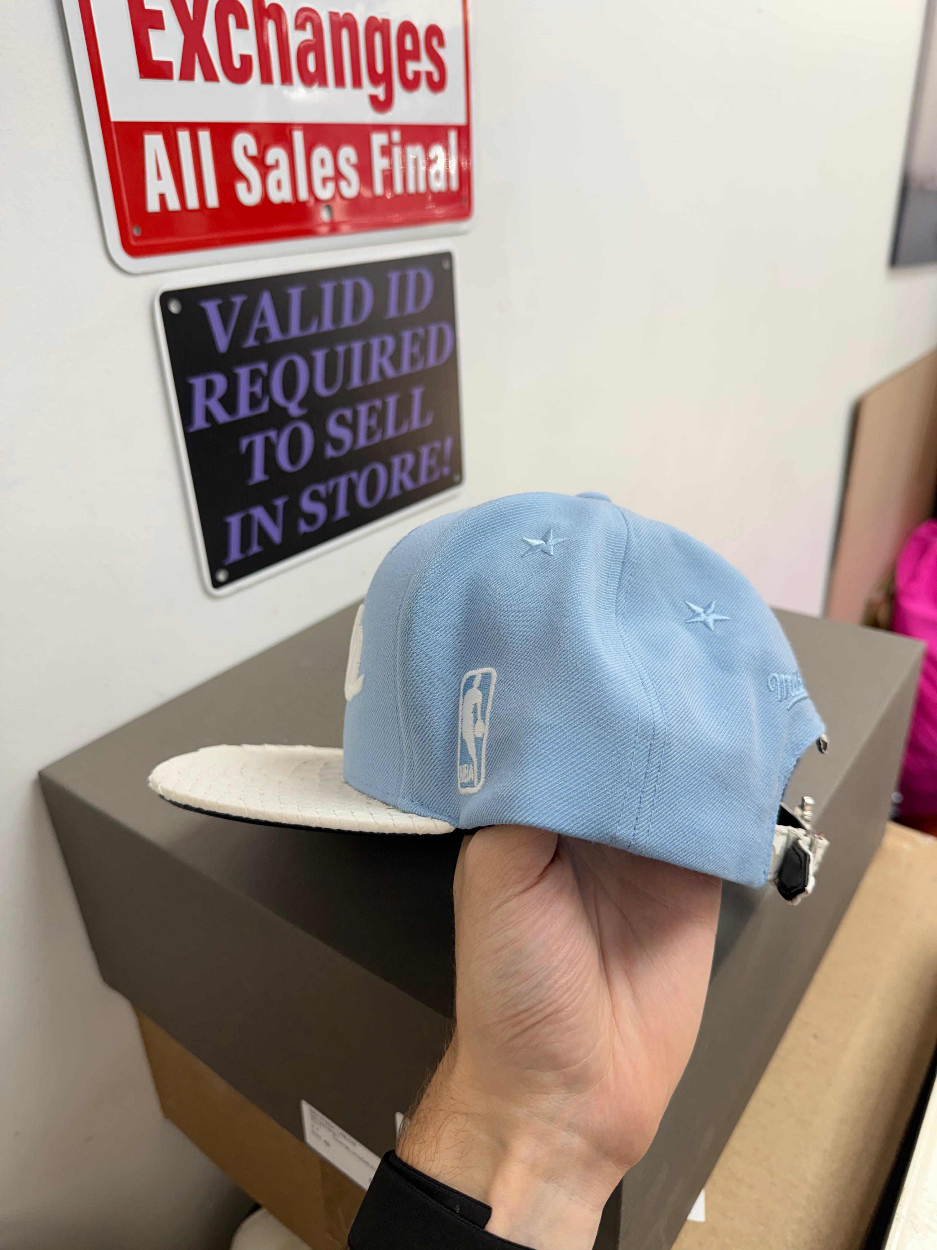 Just Don C Baby Blue White Bulls Hat