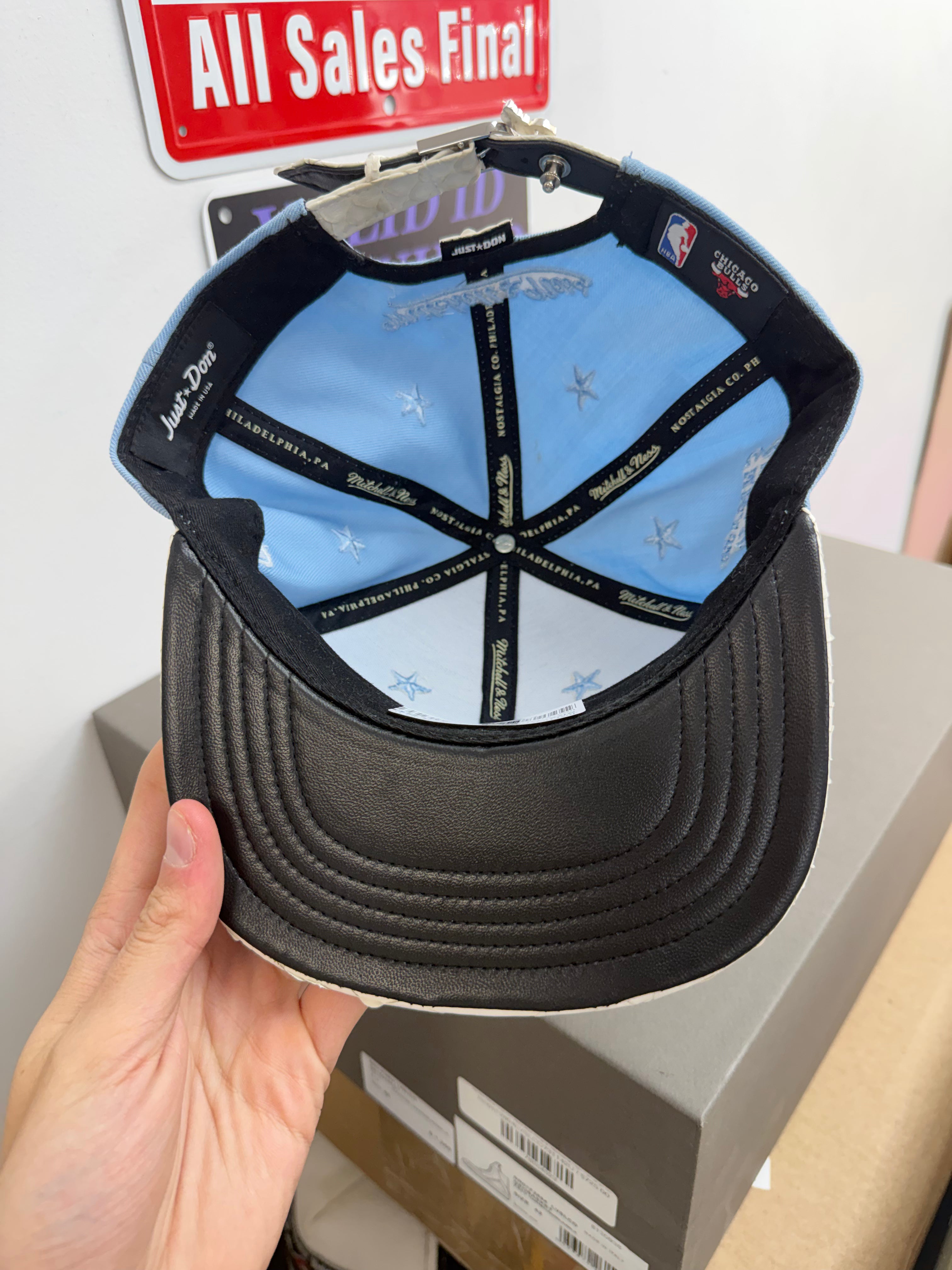 Just Don C Baby Blue White Bulls Hat