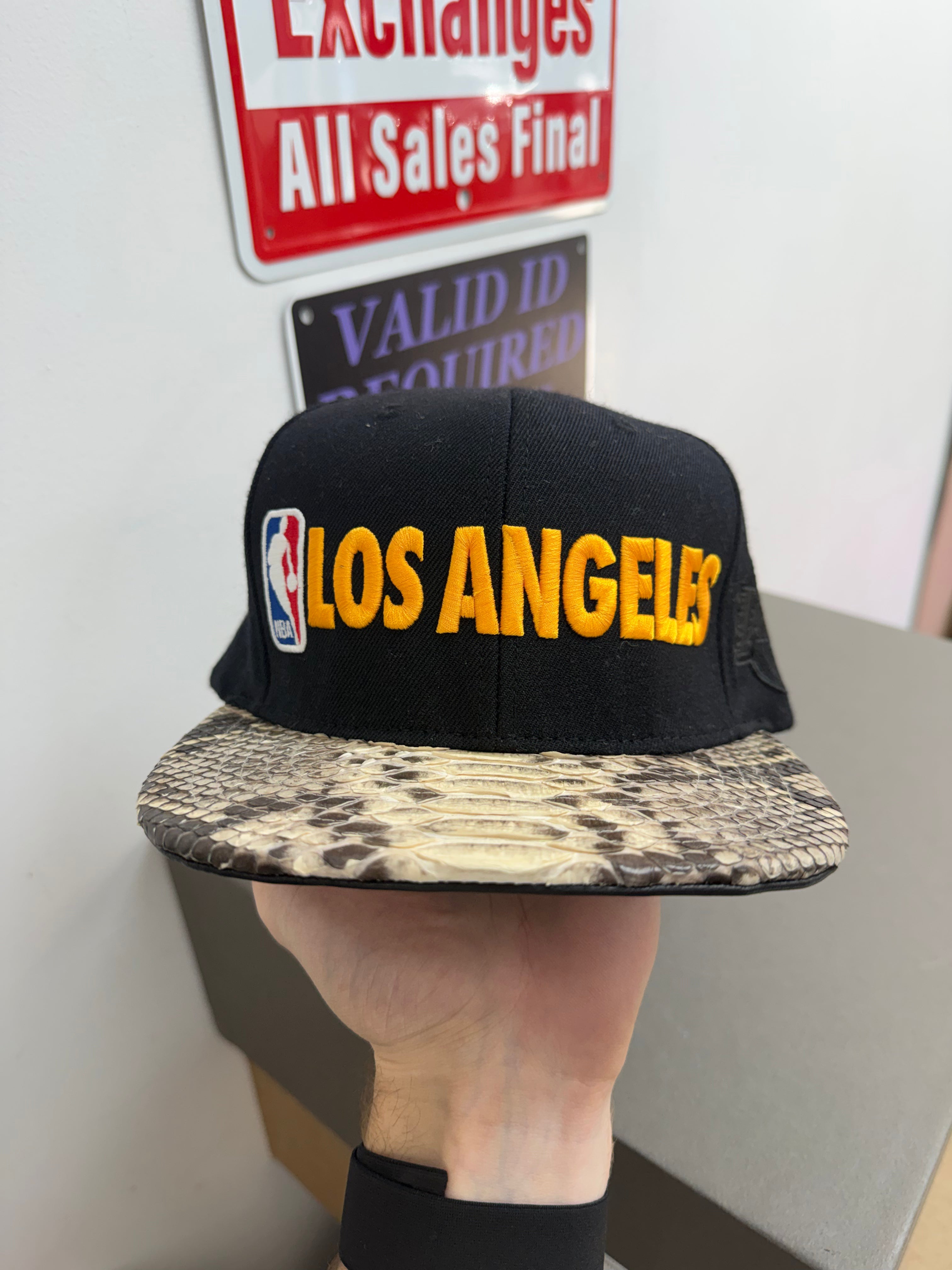 Just Don C Black Lakers Snakeskin Hat