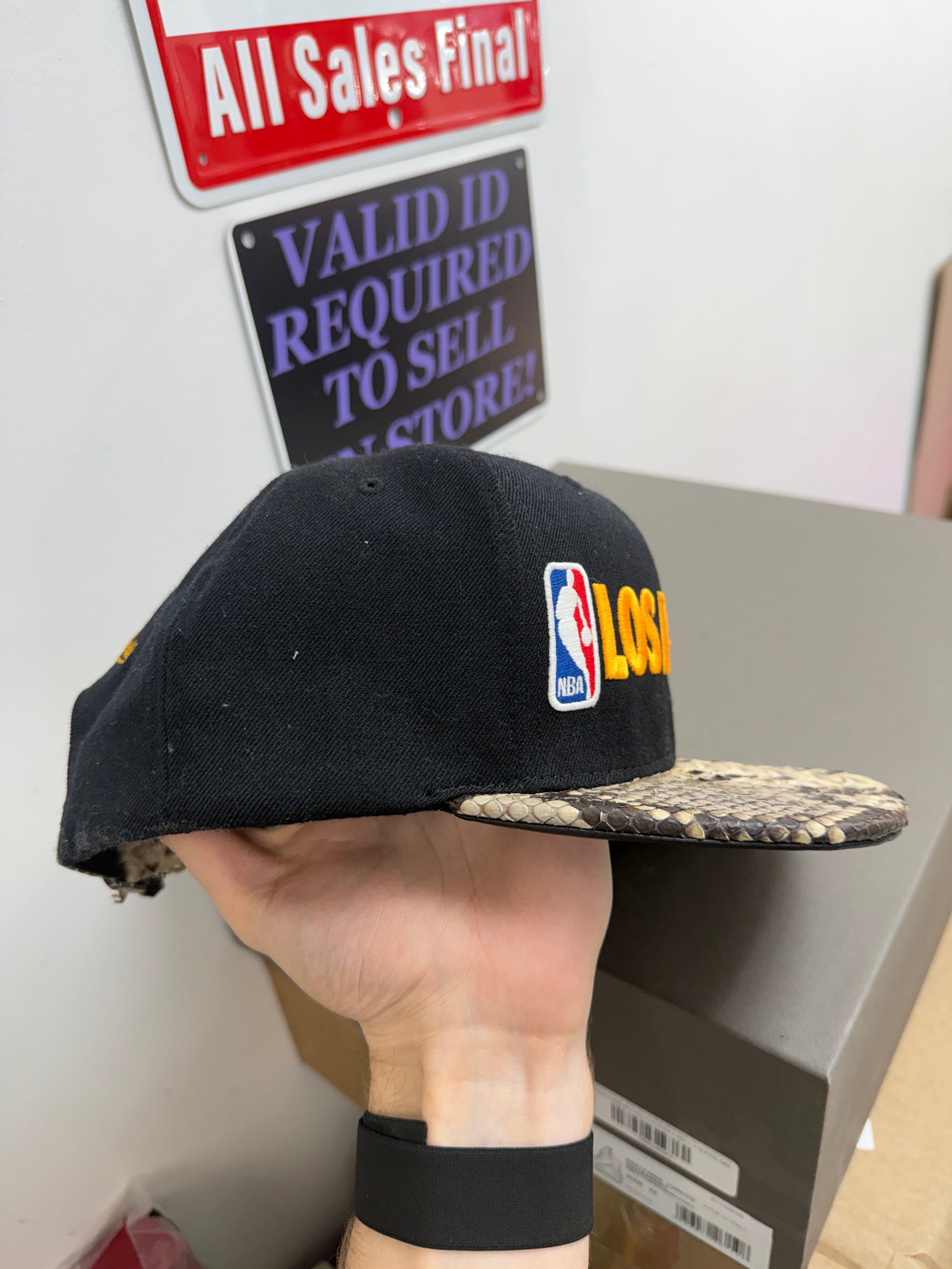 Just Don C Black Lakers Snakeskin Hat