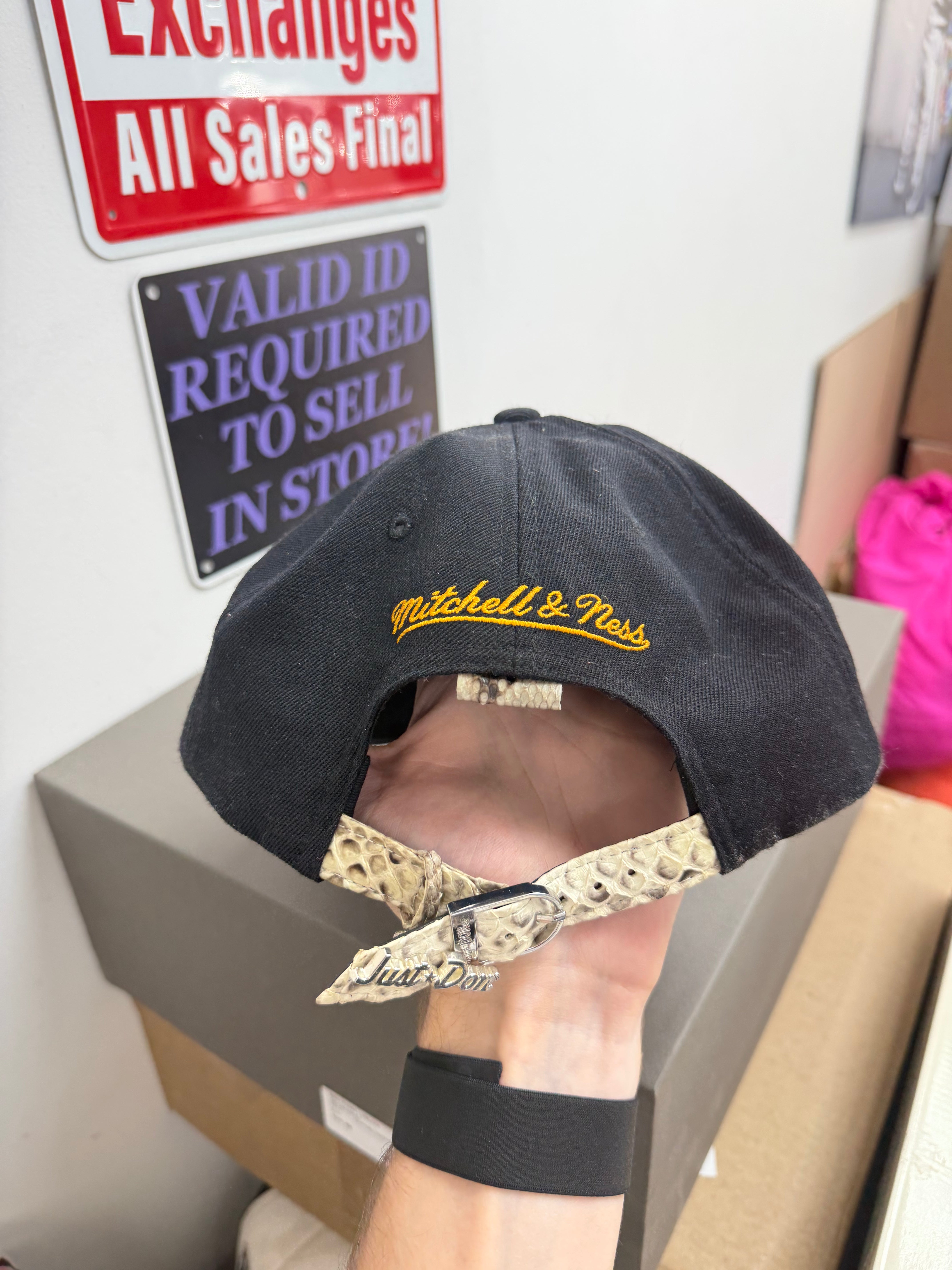 Just Don C Black Lakers Snakeskin Hat