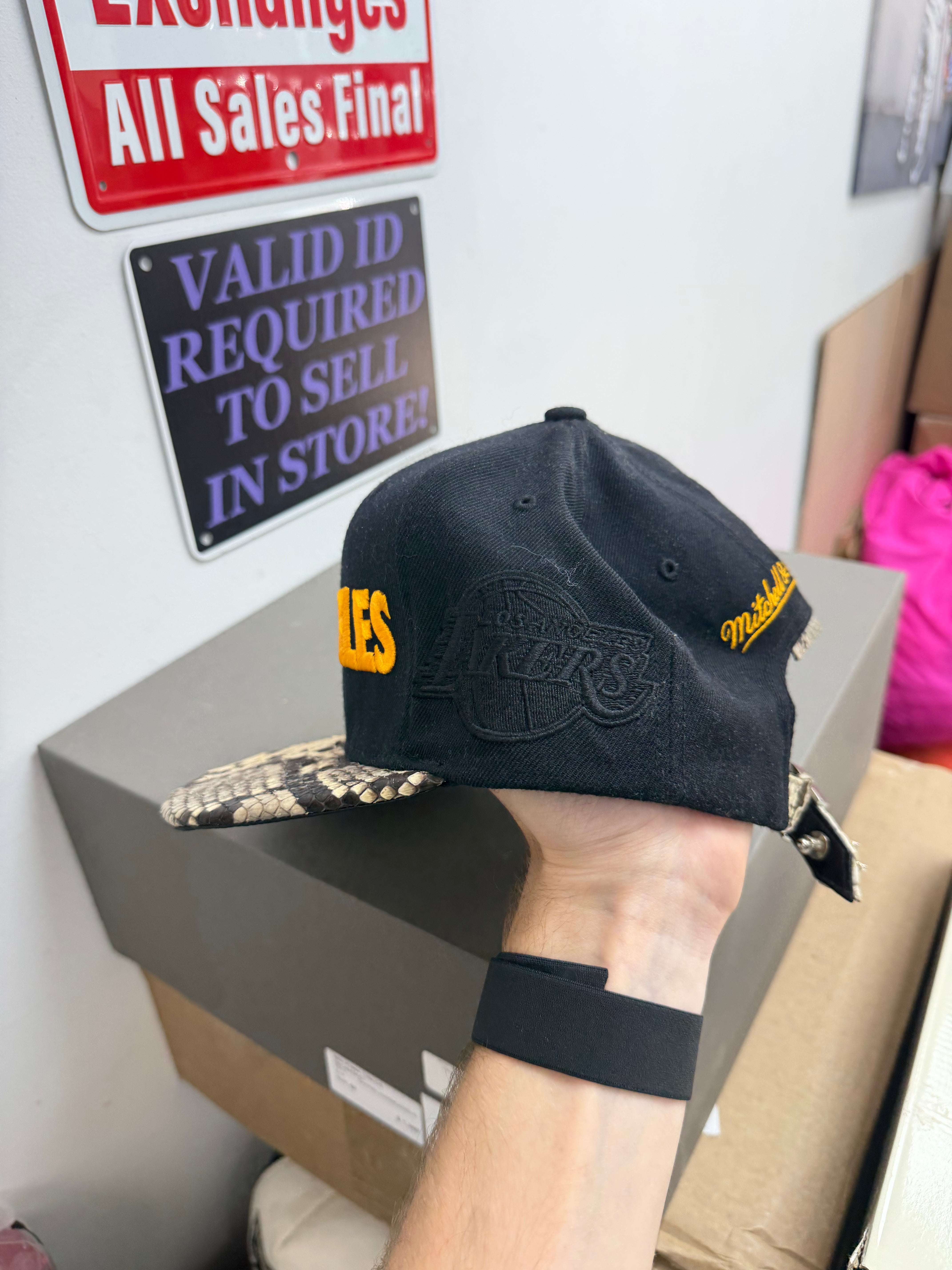 Just Don C Black Lakers Snakeskin Hat