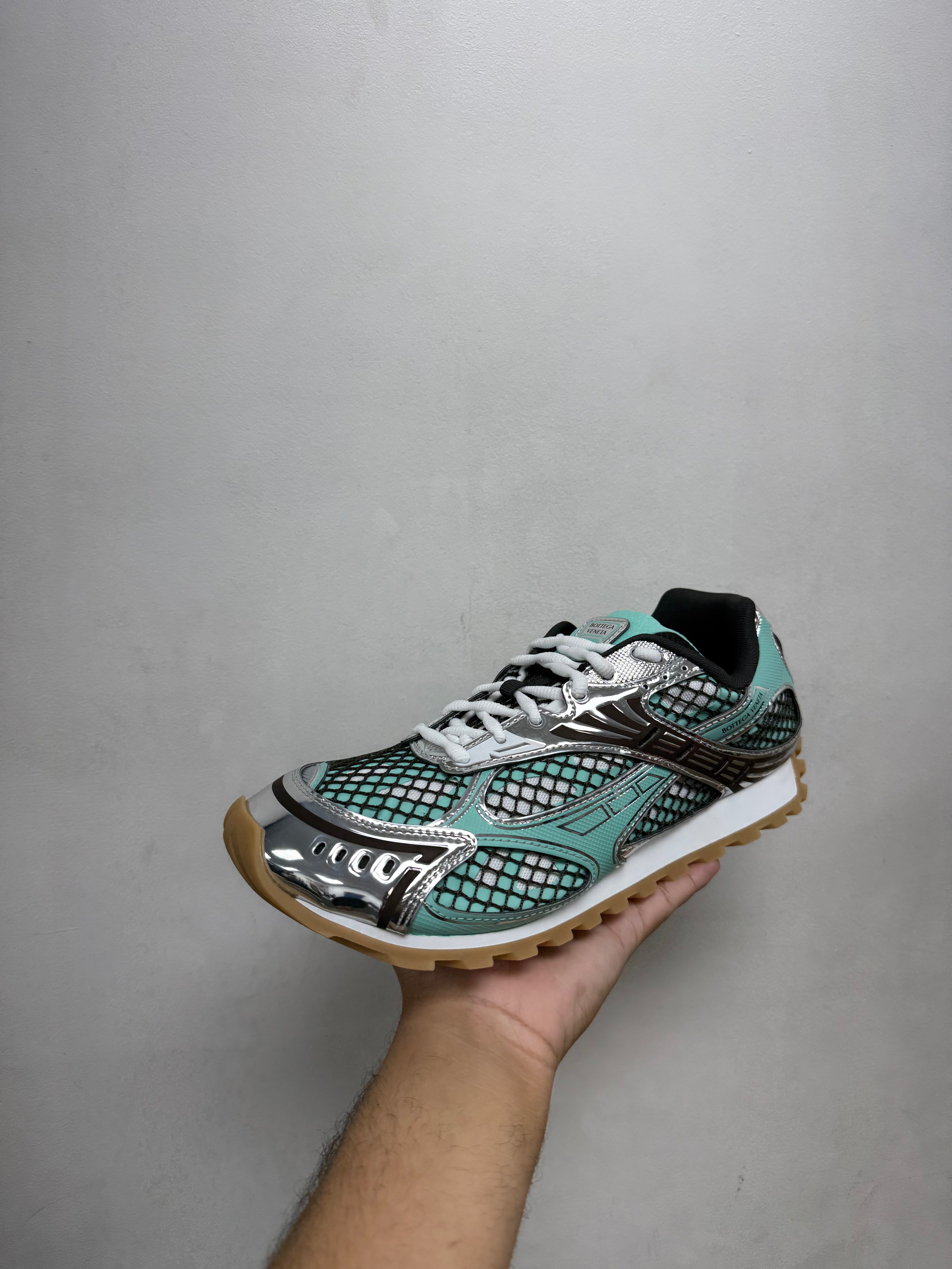 Bottega Veneta Green Oasis Espresso Orbit Sneakers