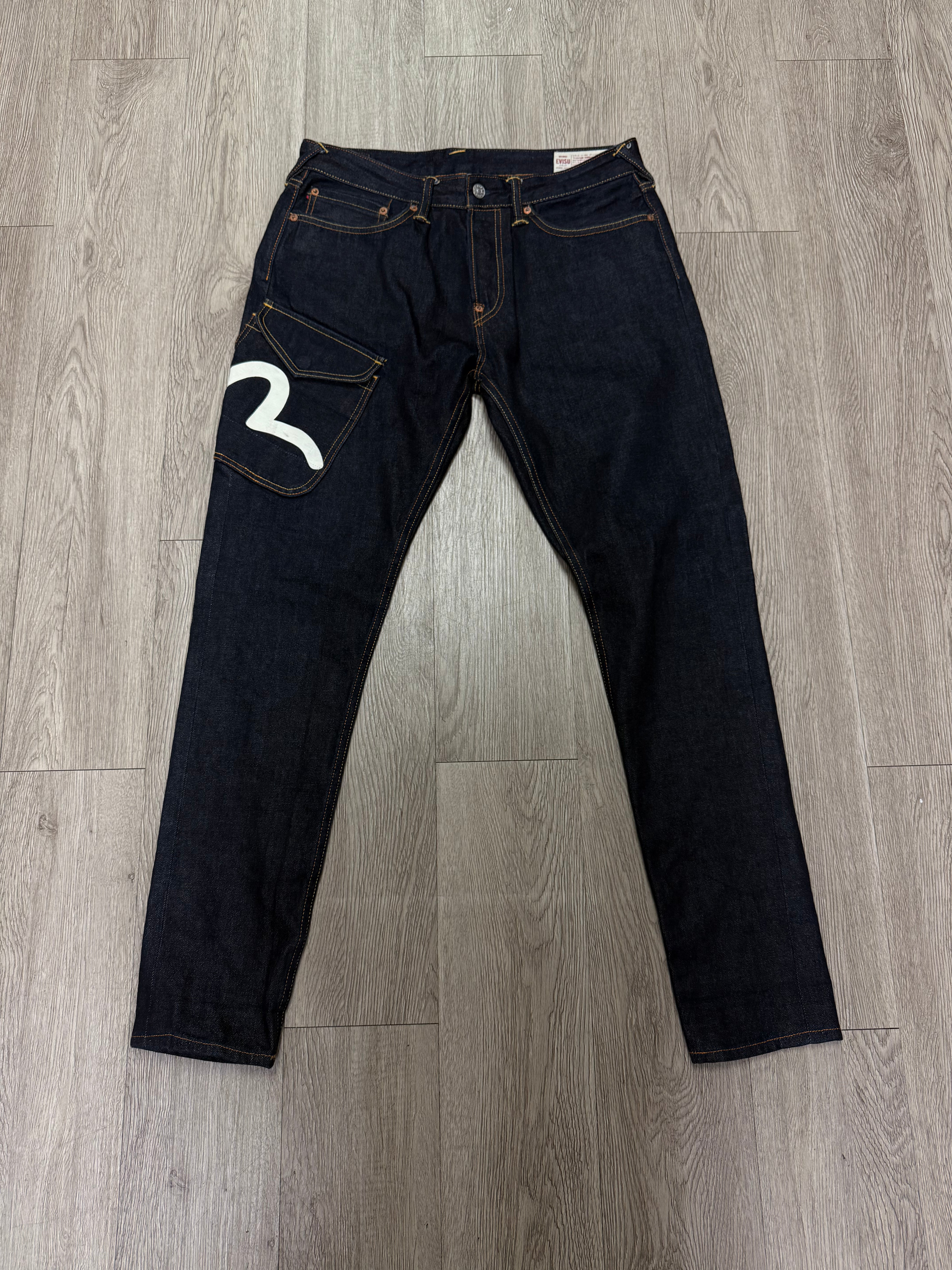 Evisu Navy Selvedge Red Jeans