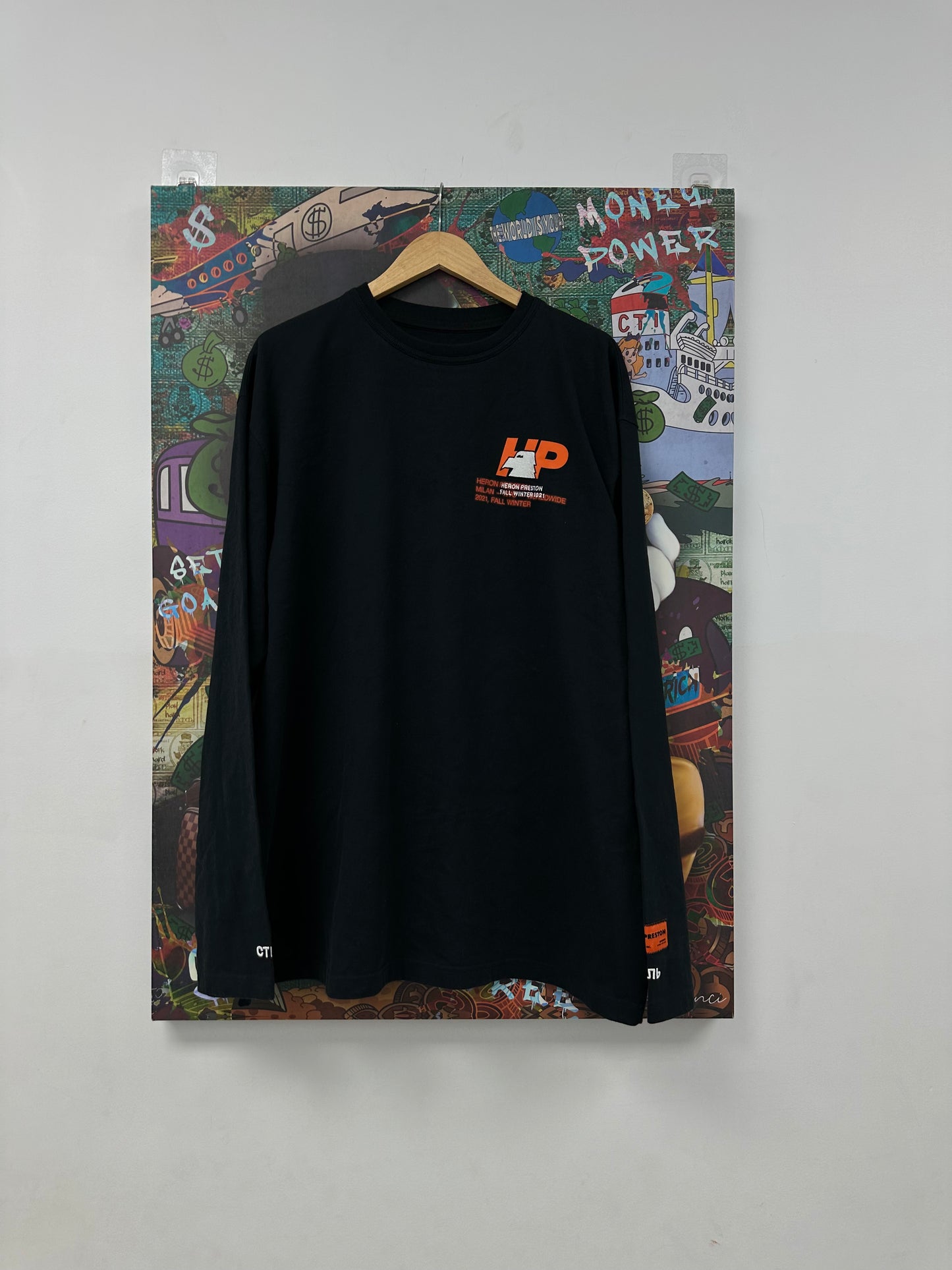 Heron Preston Milan LS Black Baby Blue Used Medium