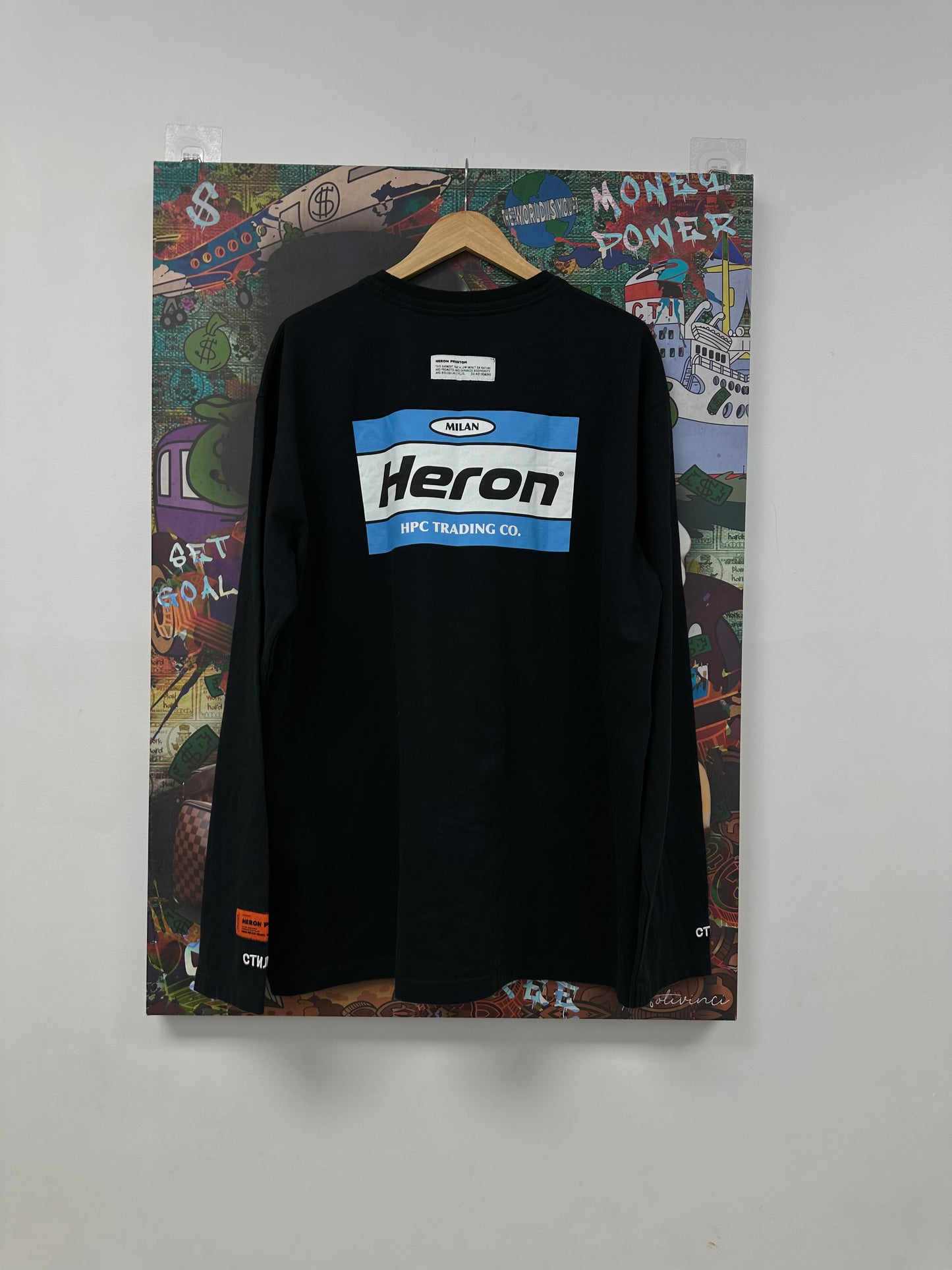 Heron Preston Milan LS Black Baby Blue Used Medium