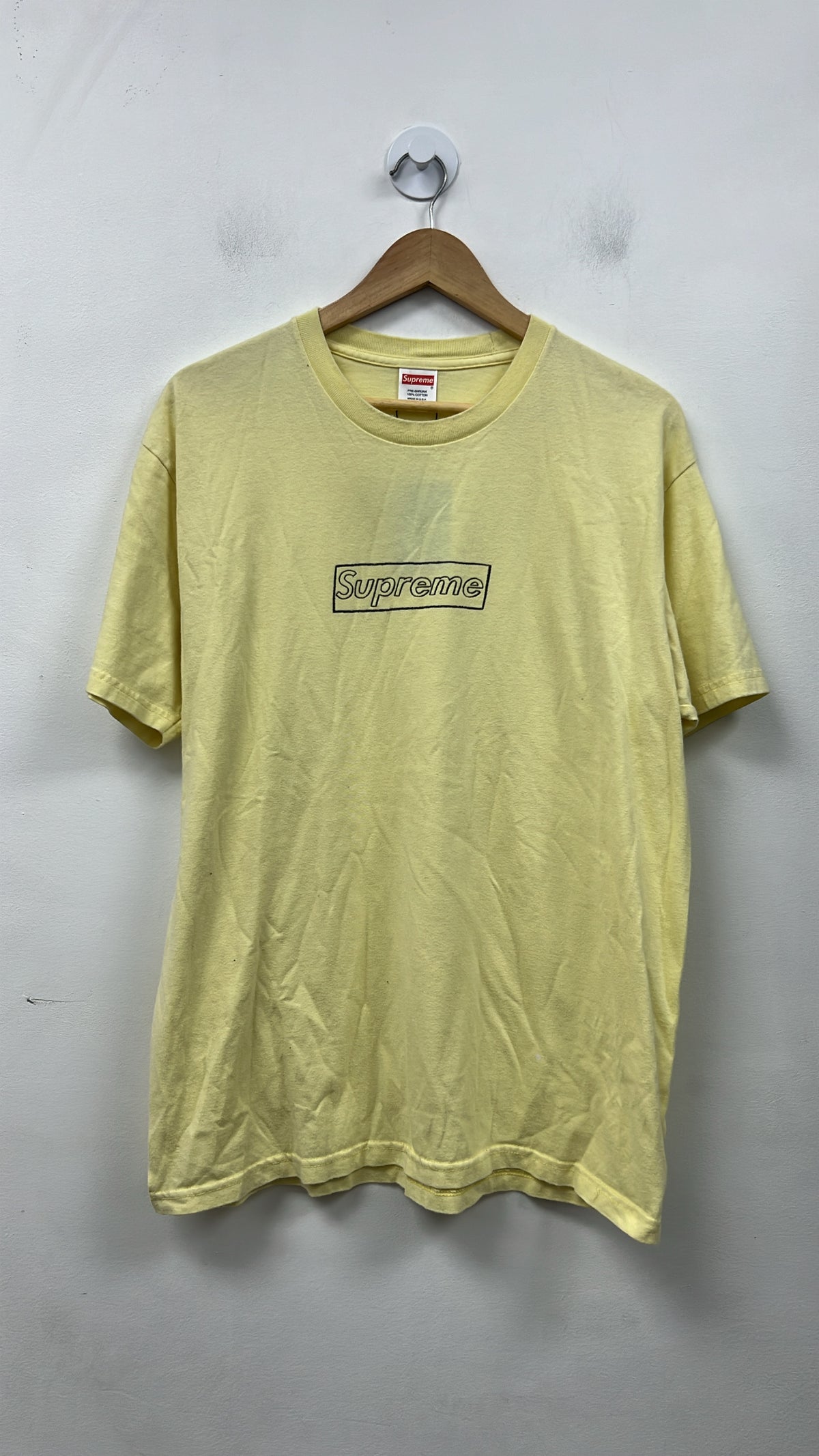 Supreme x KAWS Yellow Bogo Tee
