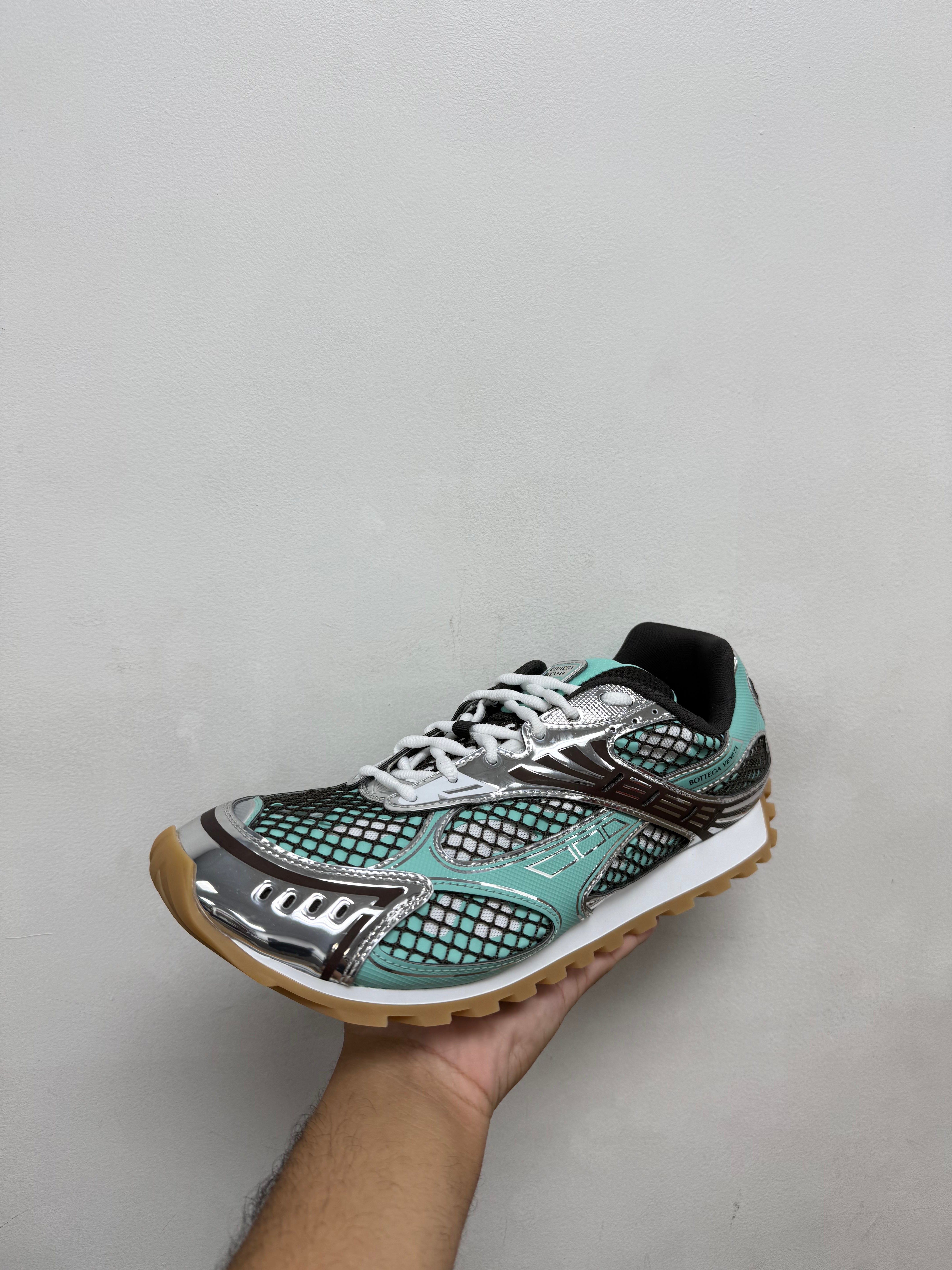 Bottega Veneta Green Oasis Espresso Orbit Sneakers