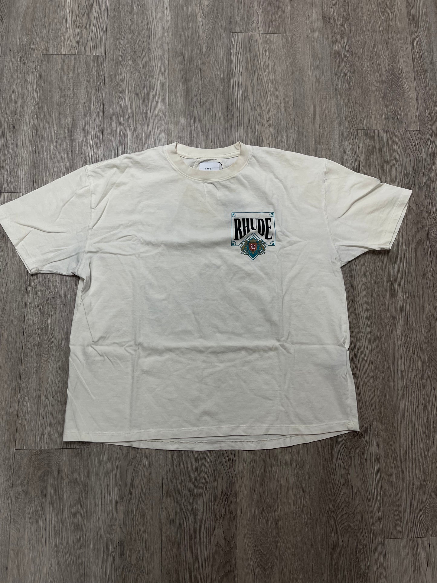 Rhude Tee Cream Teal Used