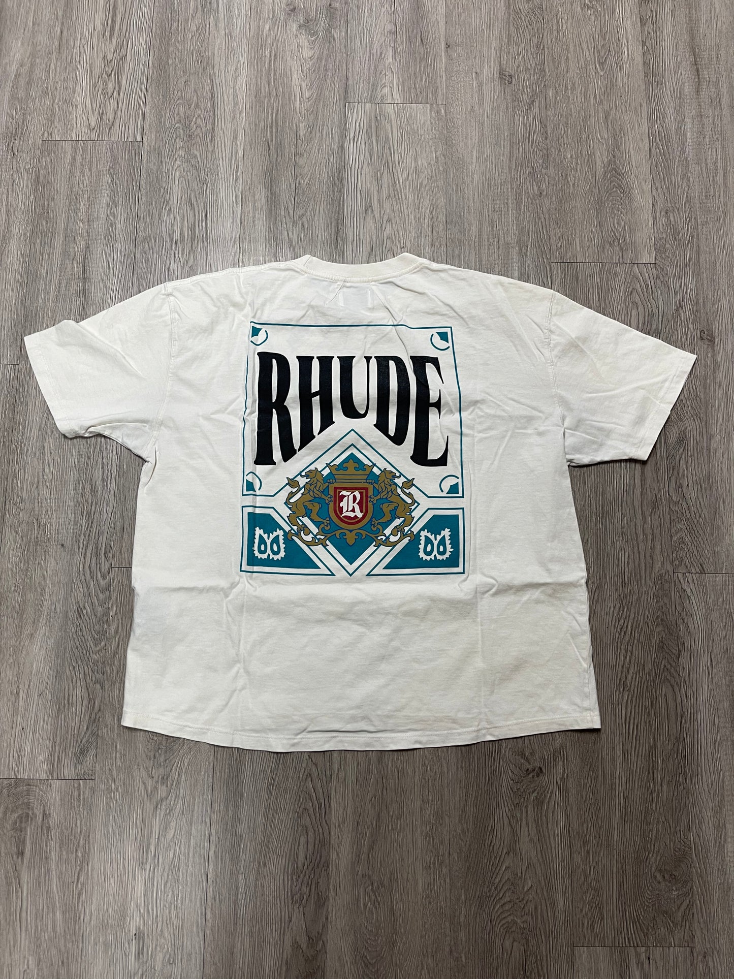 Rhude Tee Cream Teal Used