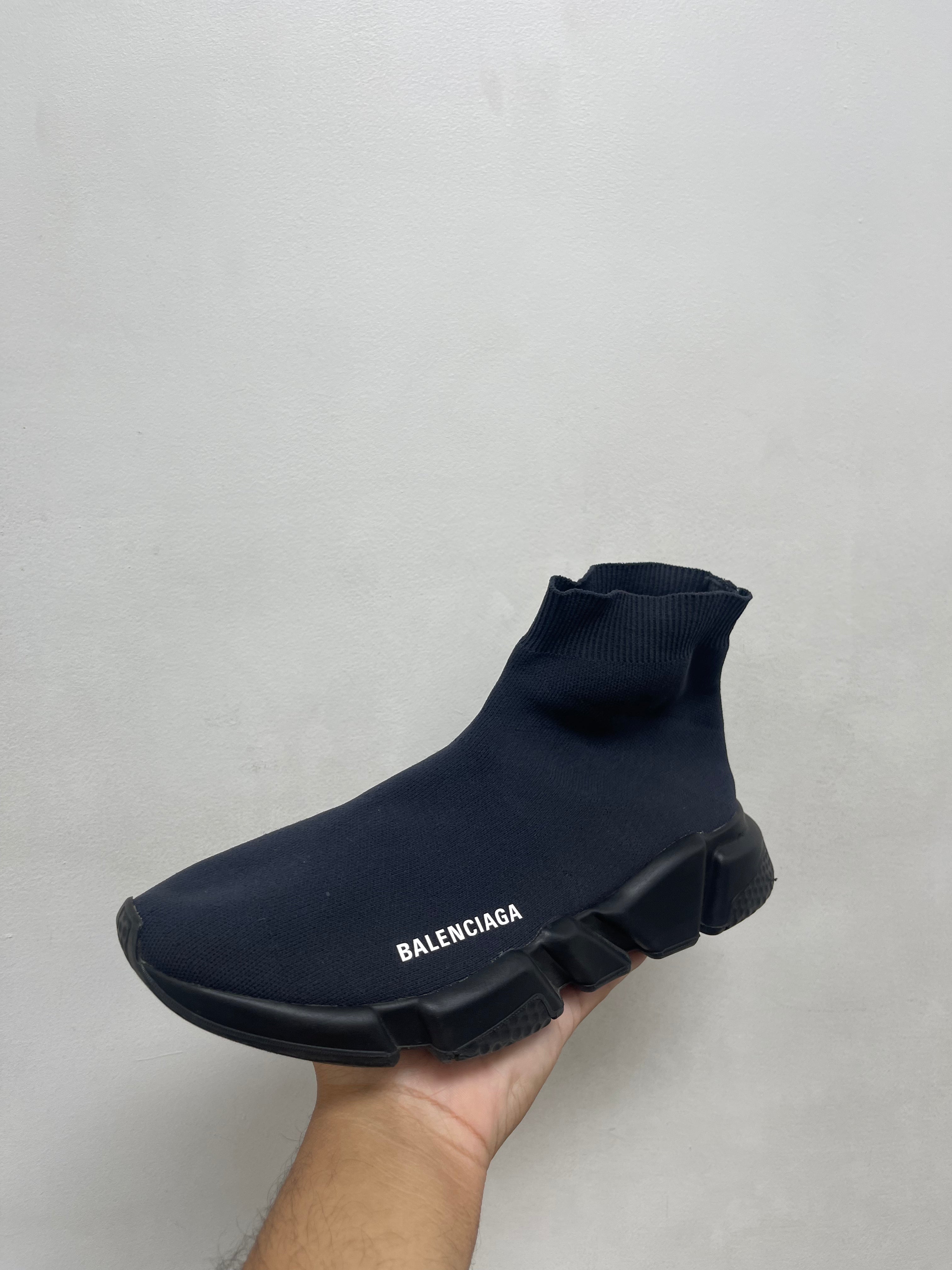 Balenciaga Navy Speed Trainer Sneakers
