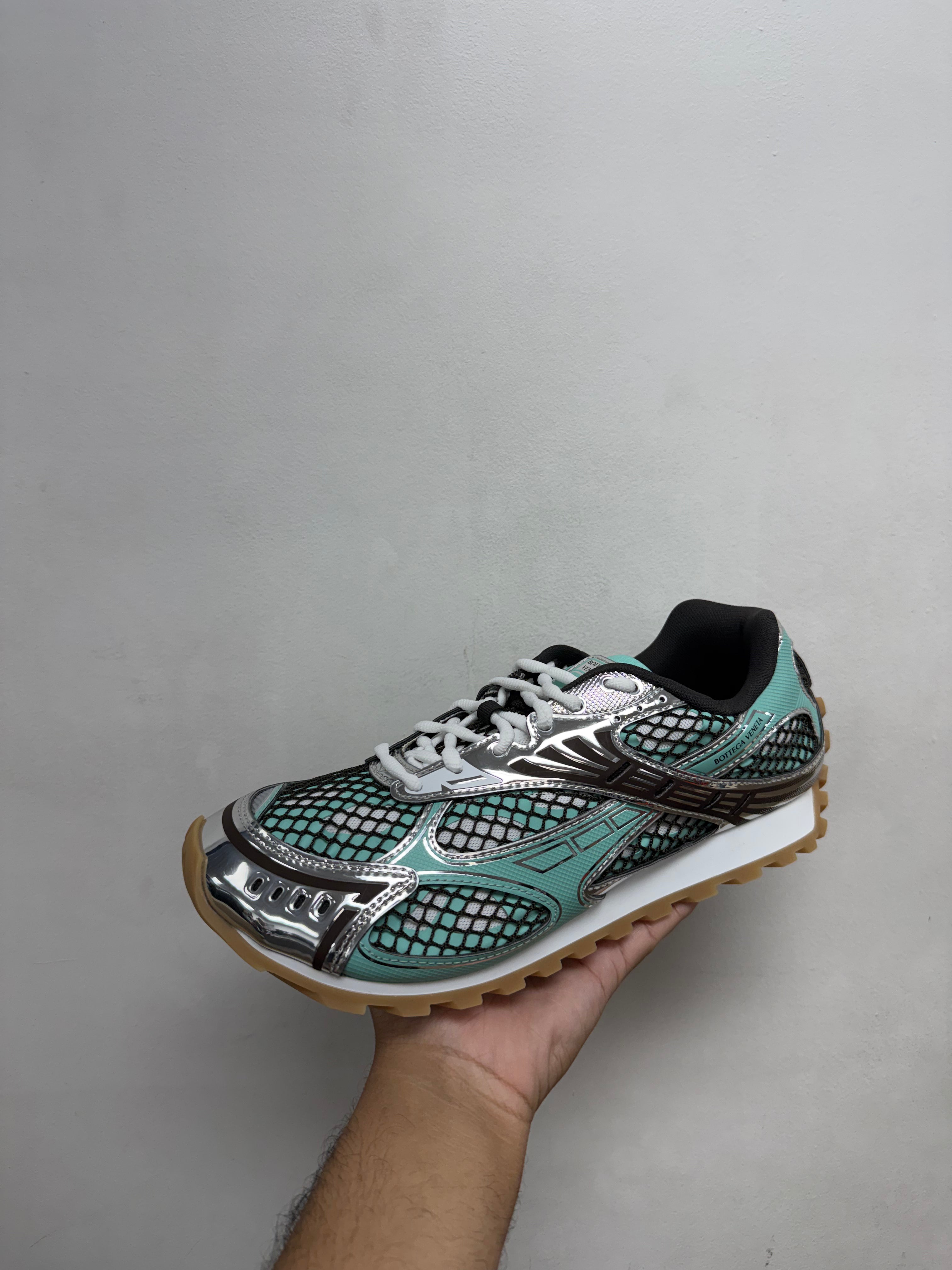 Bottega Veneta Green Oasis Espresso Orbit Sneakers