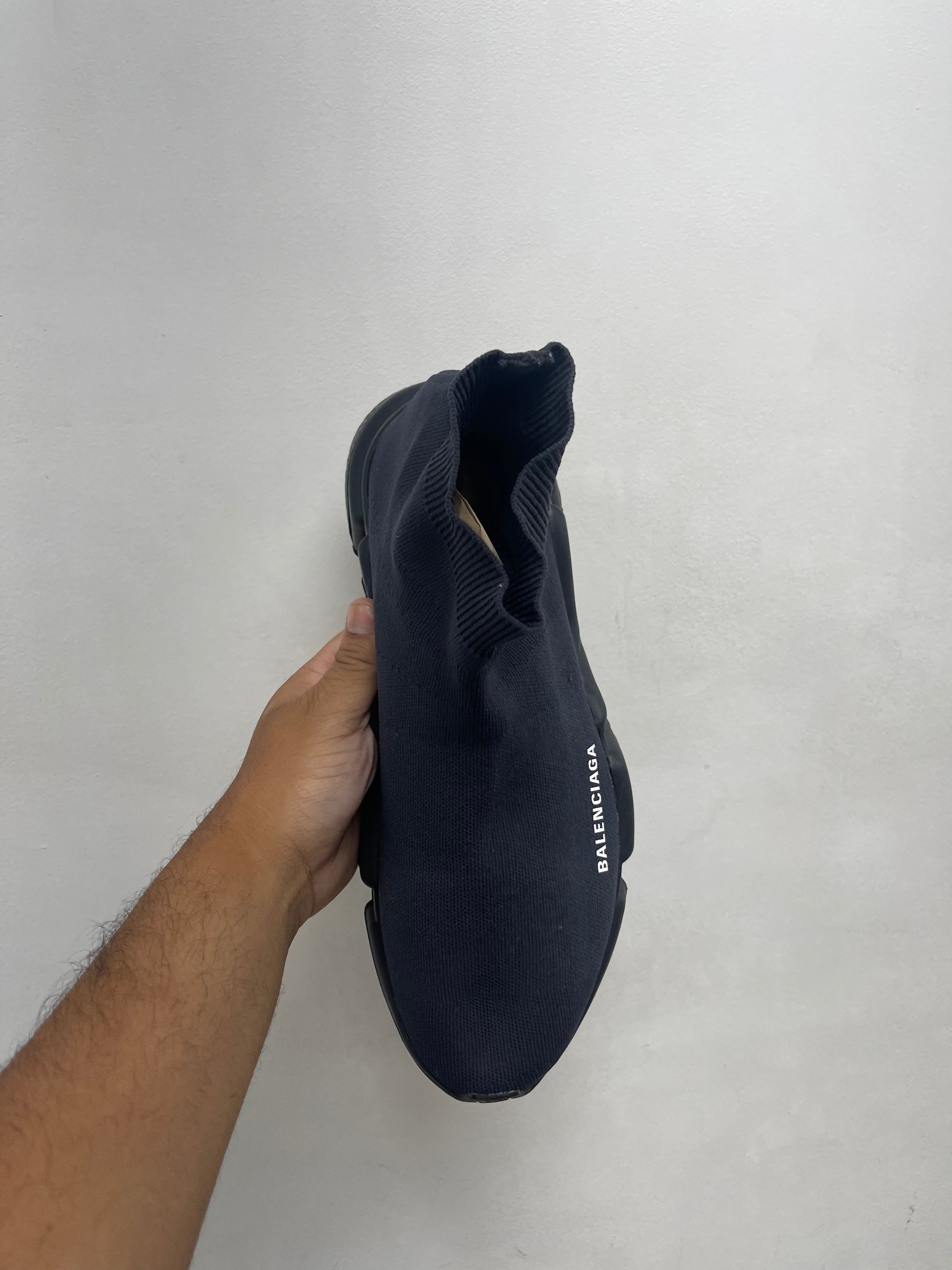 Balenciaga Navy Speed Trainer Sneakers