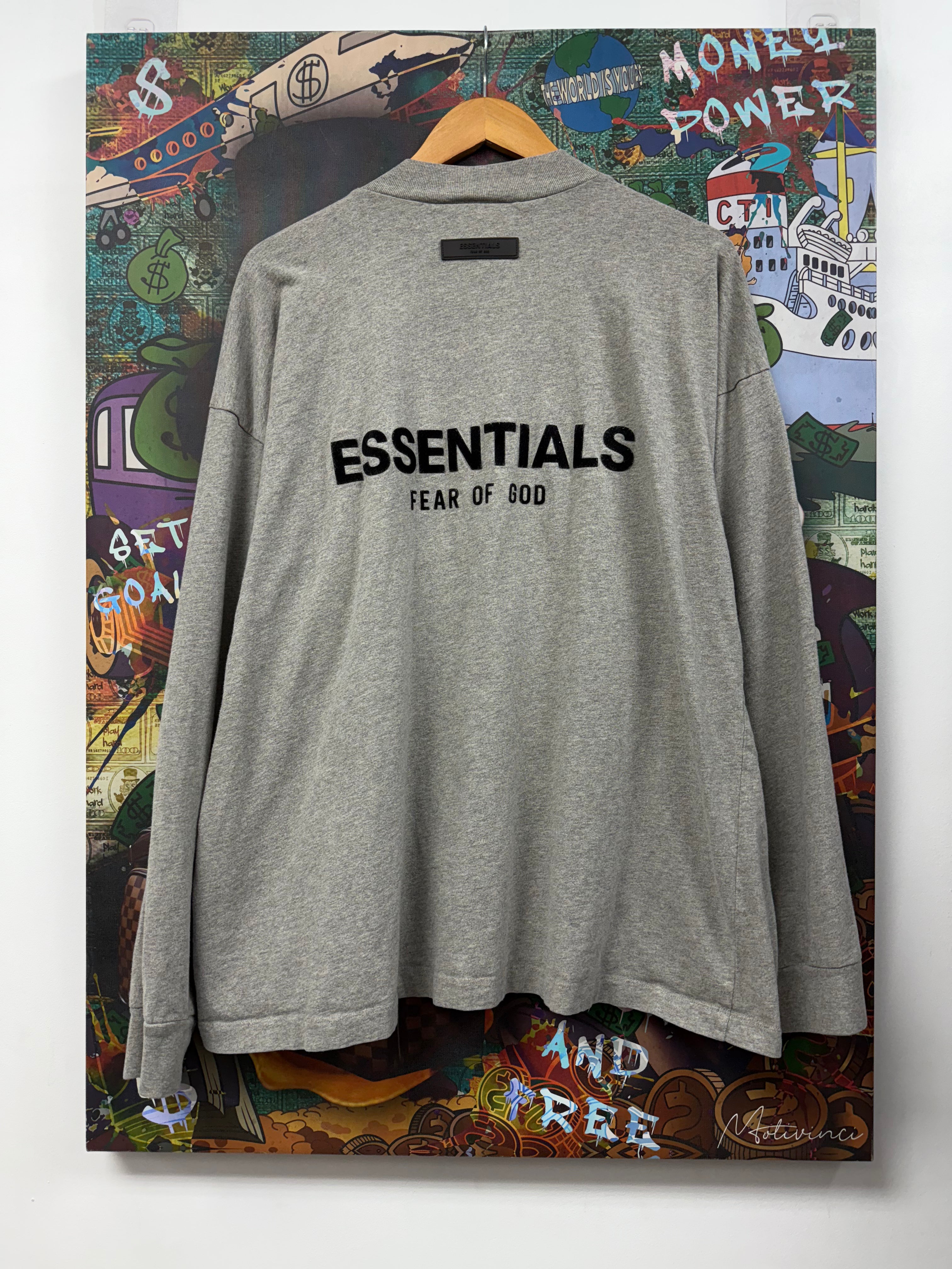 Essentials Dark Oatmeal Long Sleeve