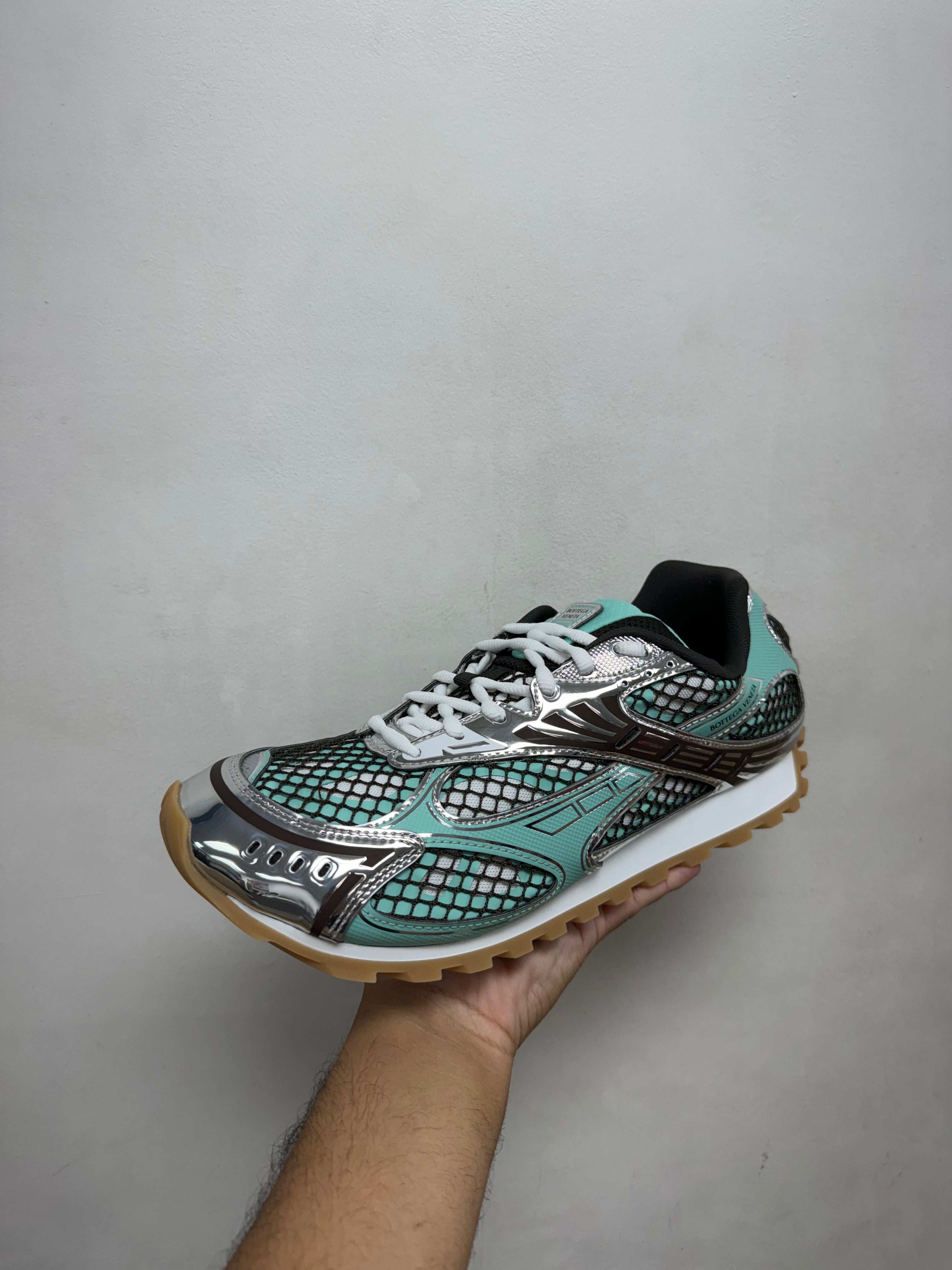 Bottega Veneta Green Oasis Espresso Orbit Sneakers