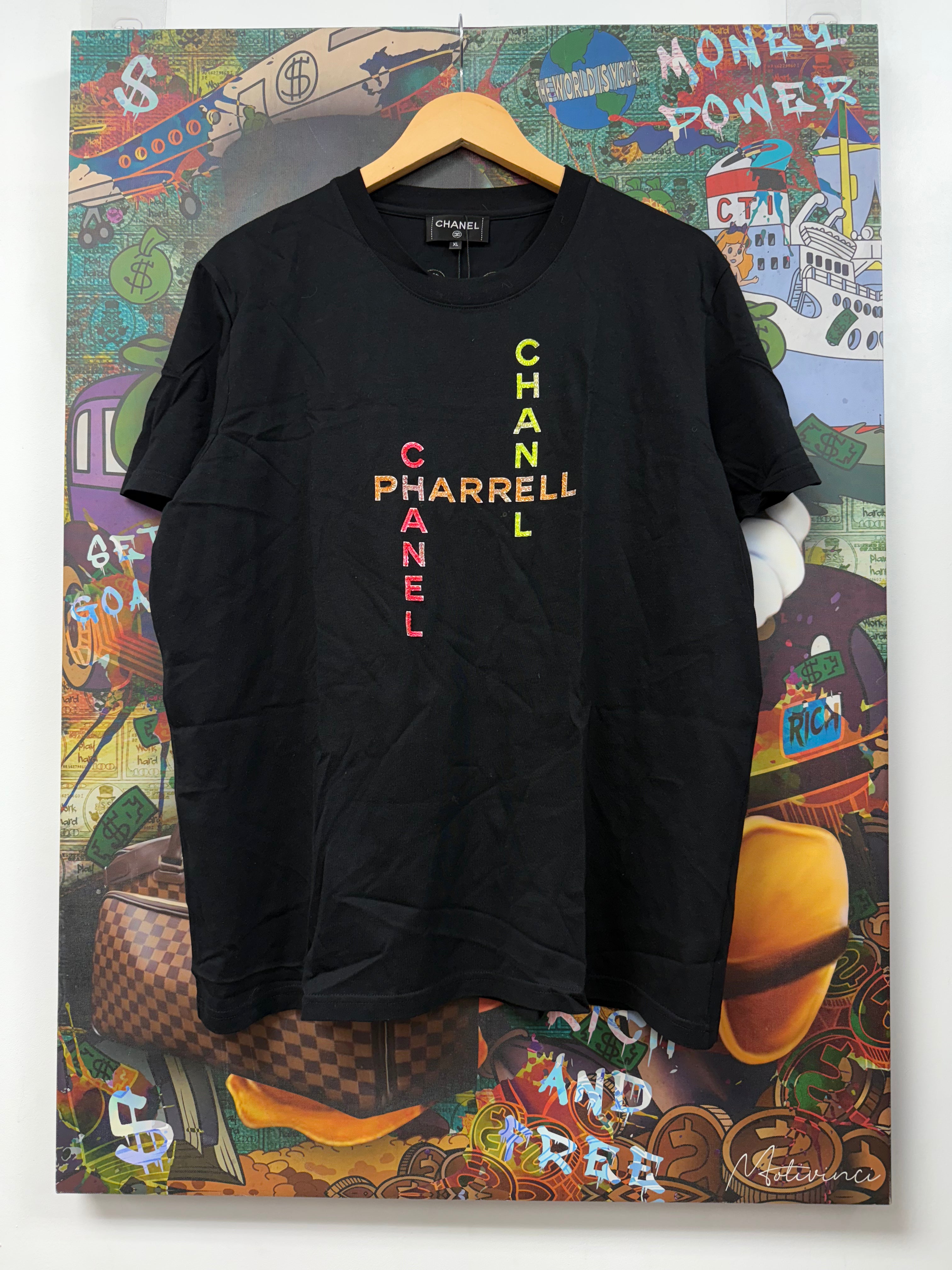 Chanel Black Coco Rhinestone Multi Tee