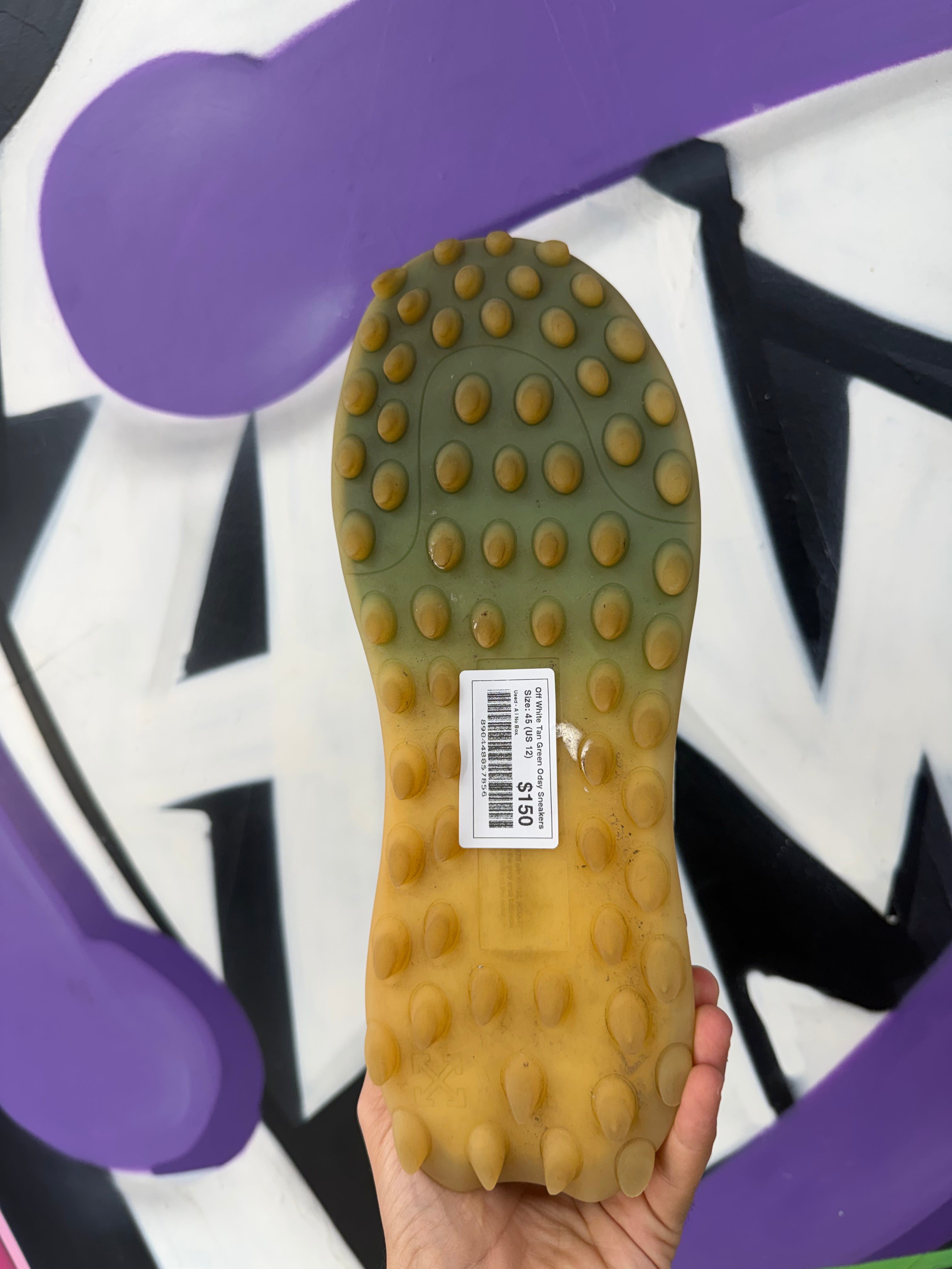 Off White Tan Green Odsy Sneakers