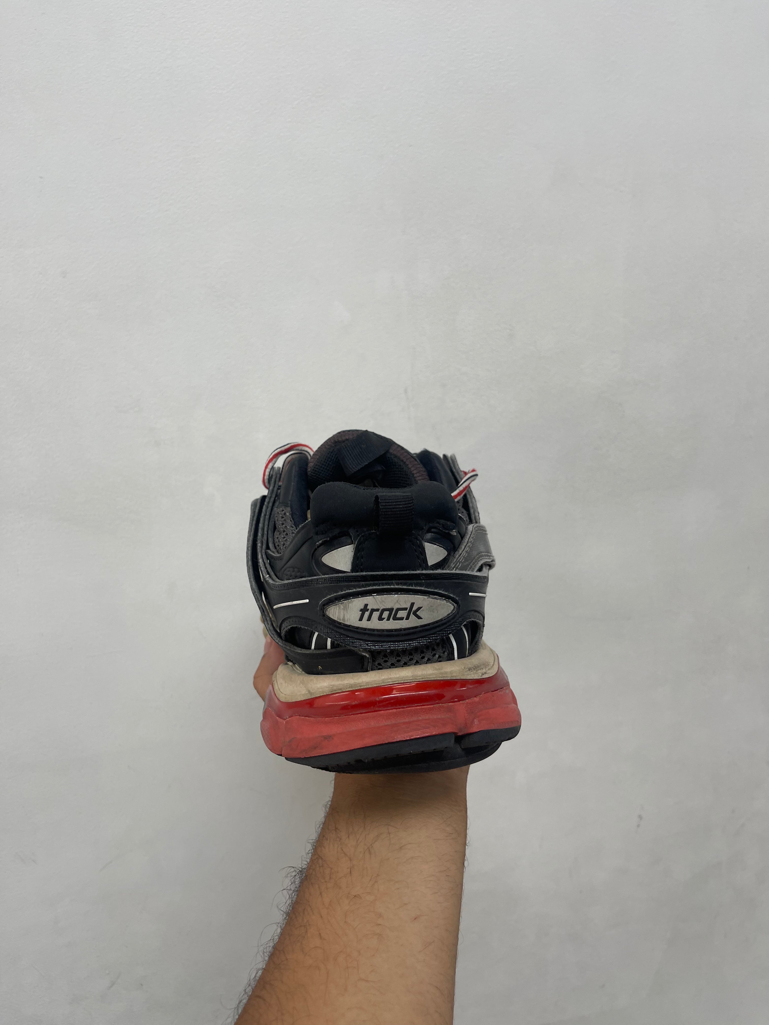 Balenciaga Black Red Track Sneakers