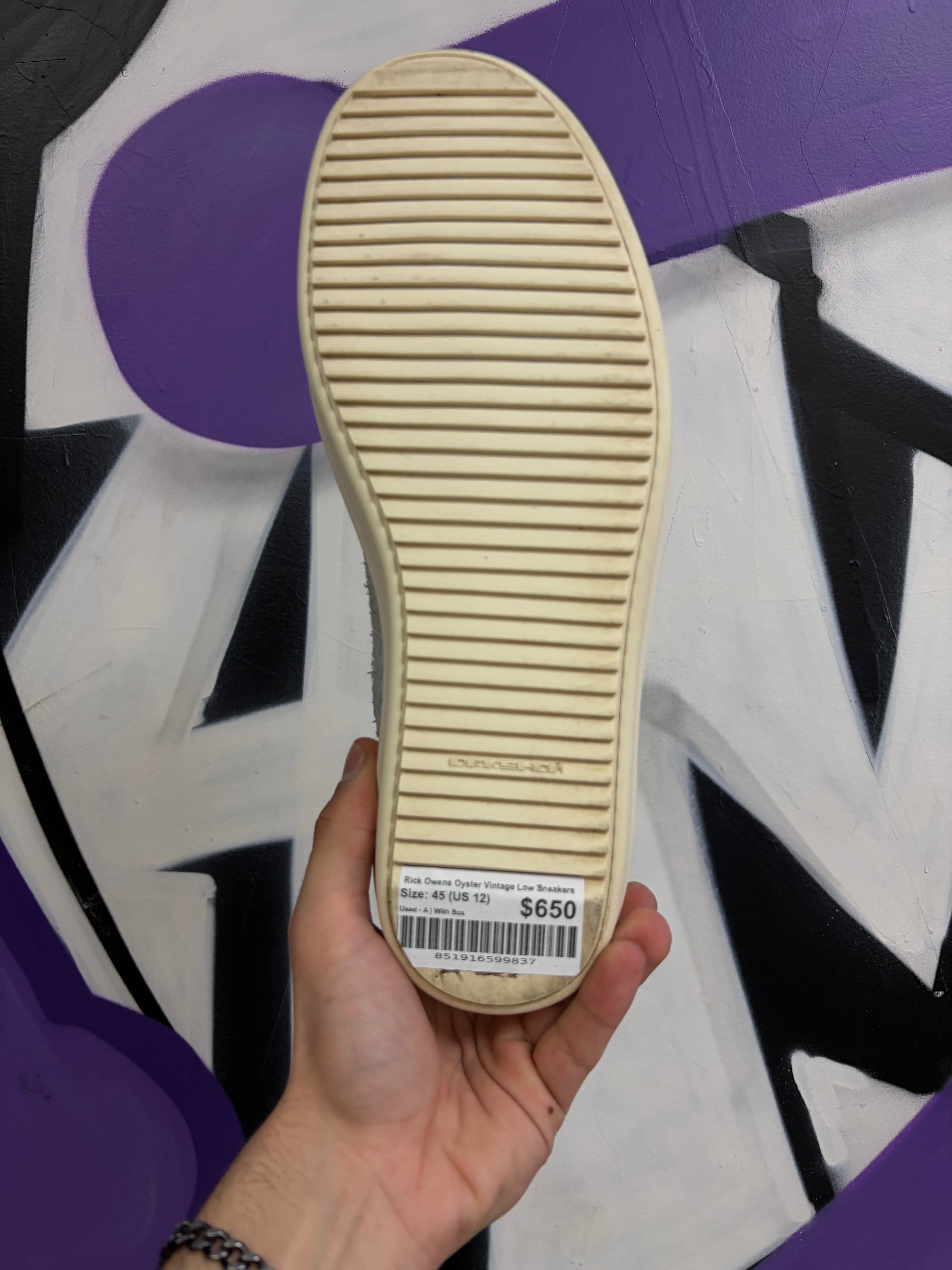 Rick Owens Oyster Vintage Low Sneakers