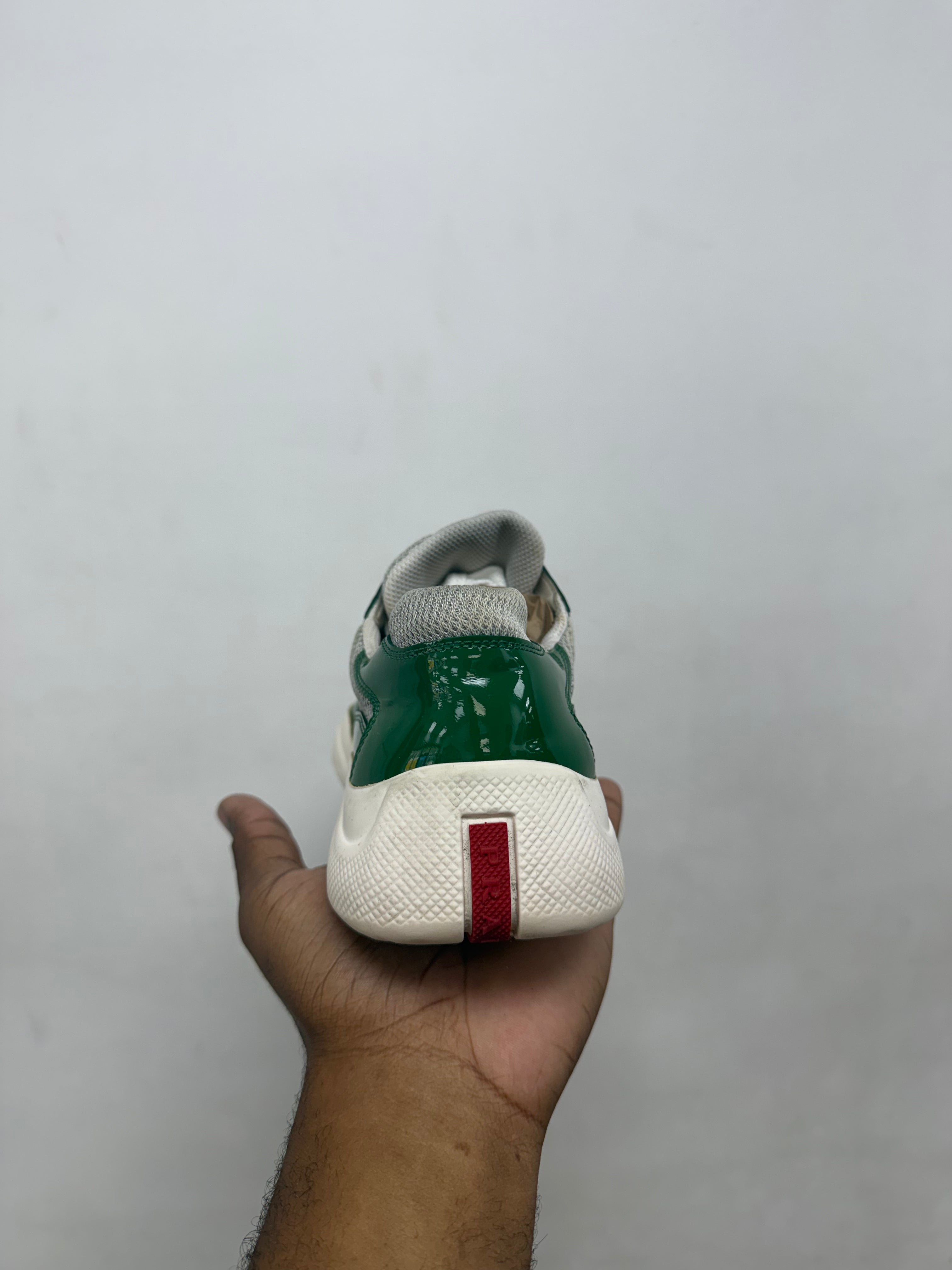 Prada Green White Cup Sneakers